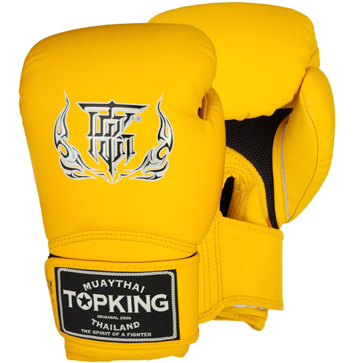 Boxing Gloves Top King TKBGSA Air Yellow Muay Thai - 14 OZ