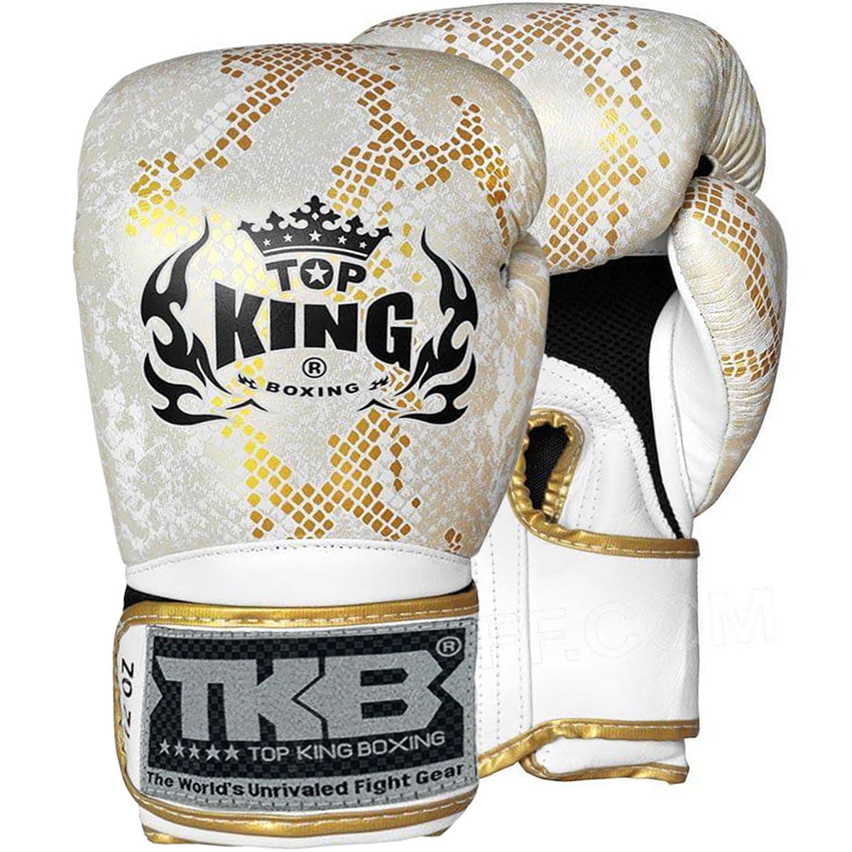 Boxing Gloves Top King TKBGSS-02 Air White Gold (Old Logo) - 14 OZ