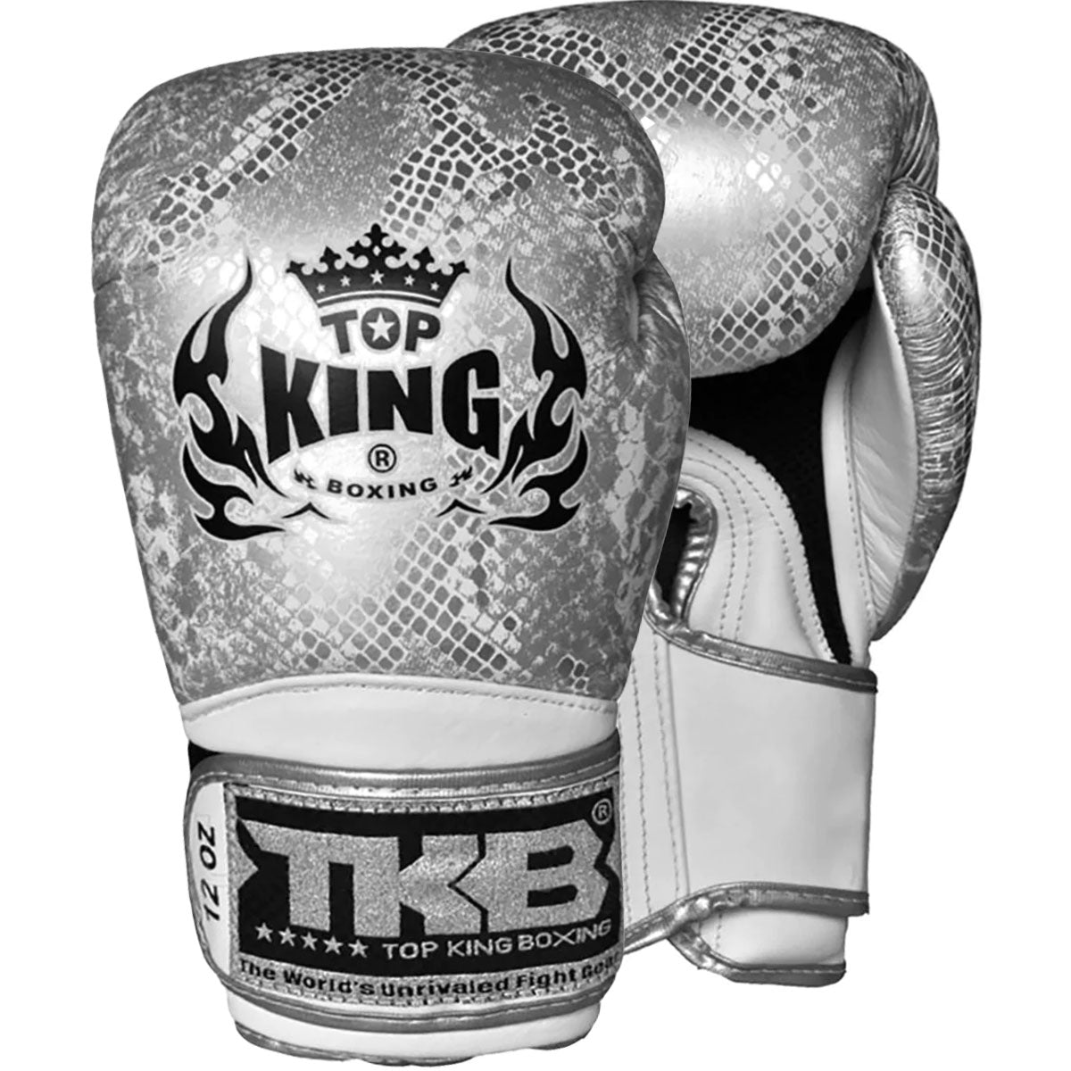 Boxing Gloves Top King TKBGSS-02 Air White Silver (Old Logo) - 16 OZ