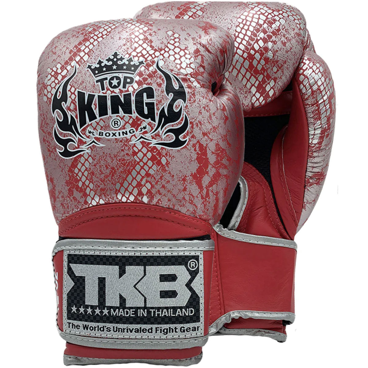Top King Boxing Gloves TKBGSS-02 Air Red Silver