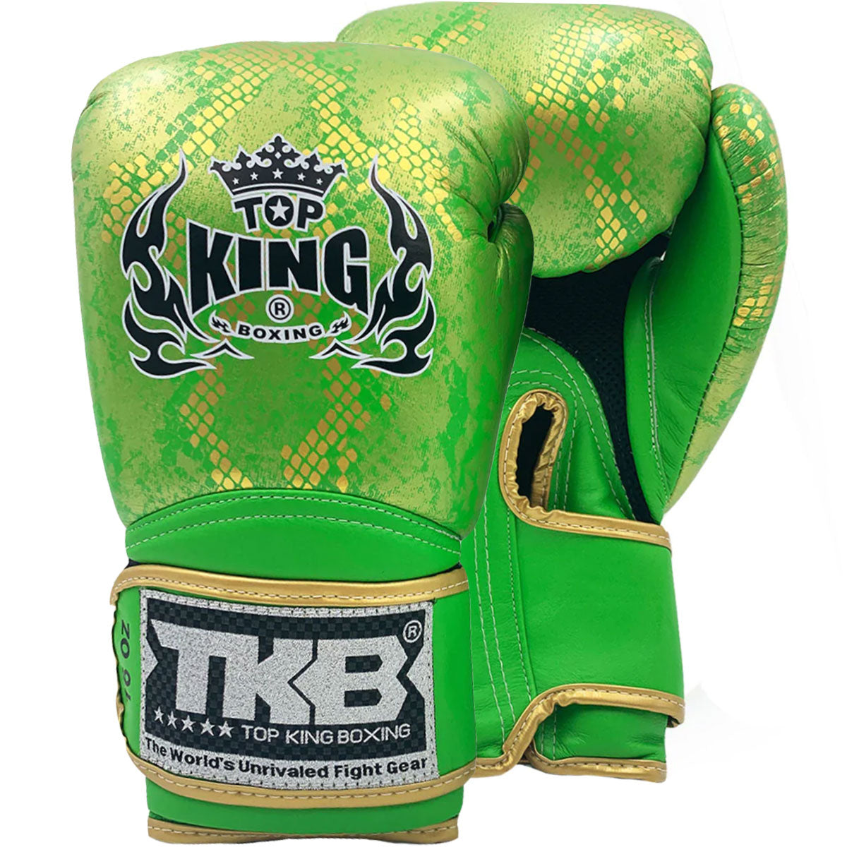 Boxing Gloves Top King TKBGSS-02 Air Green Gold (Old Logo) - 14 OZ