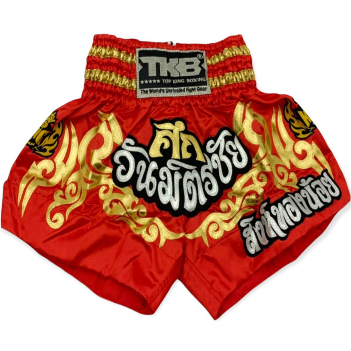 Shorts Martial Arts Top King Boxing TKTBS-048 Red Suk Wan Mit Chai - S Size