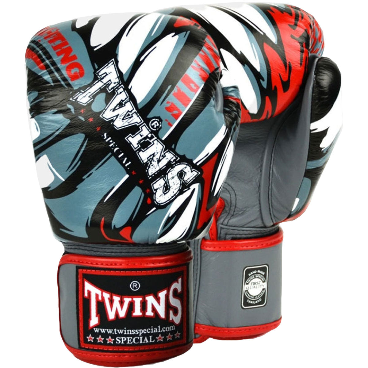 Boxing Gloves Twins Special FBGV-55 Red Fancy - 12 OZ