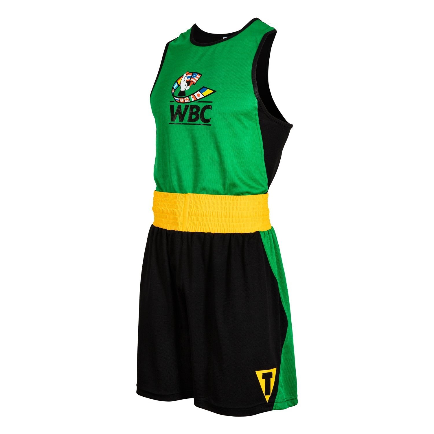 Boxing Set WBC by TITLE Boxing Amateur Competition Outfit Green/Black - S Size