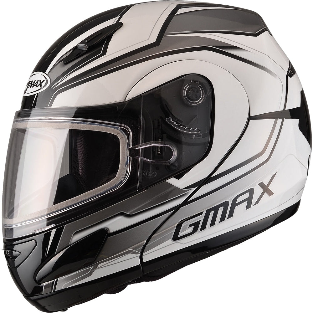 GMAX GM-44S MODULAR HELMET GLACIER BLACK/SILVER L