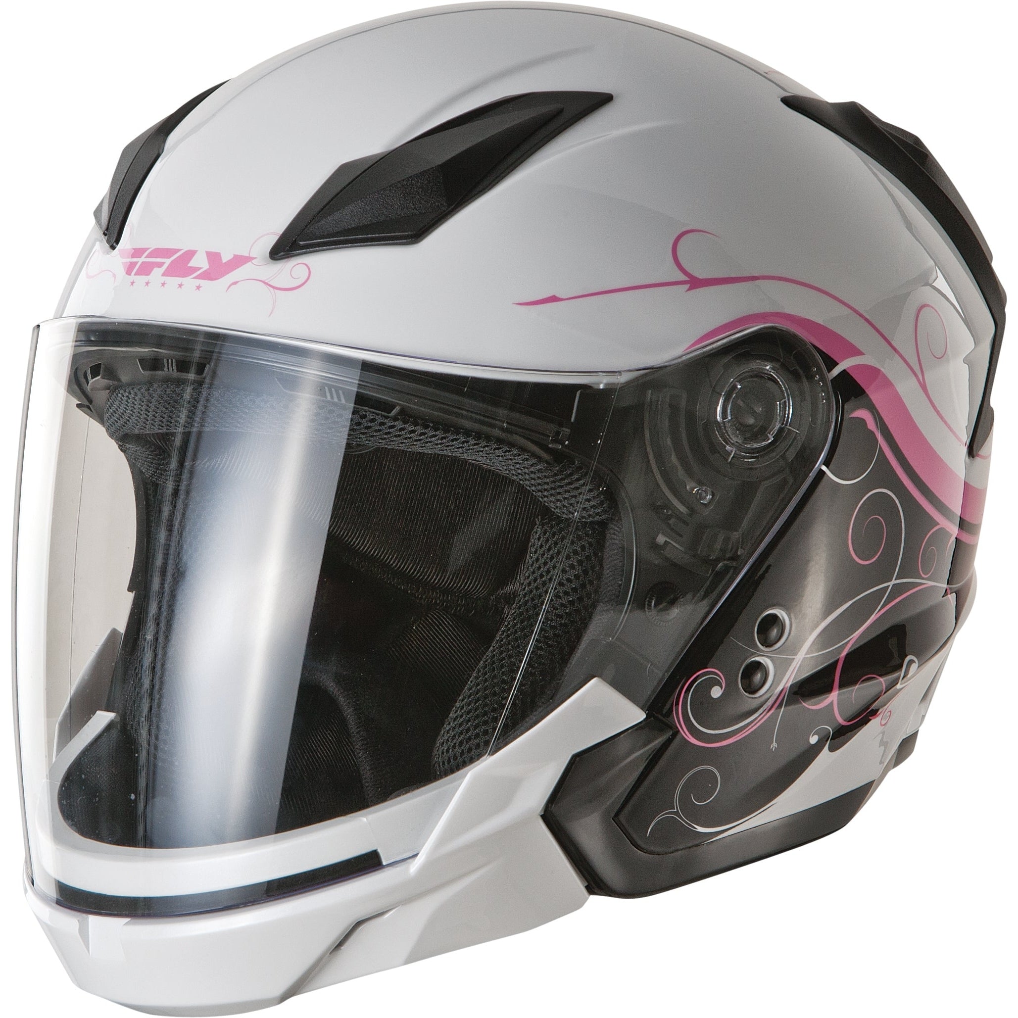 FLY RACING TOURIST CIRRUS HELMET WHITE/PINK MD