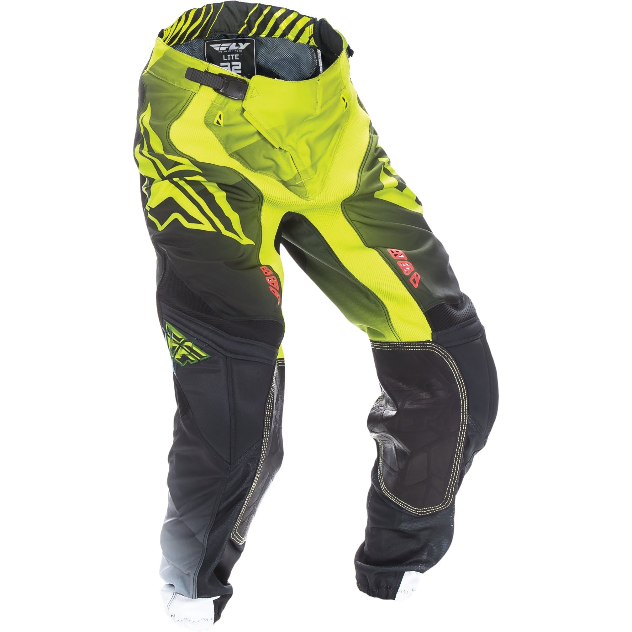 FLY RACING LITE HYDROGEN PANT LIME/BLACK/WHITE SZ 36