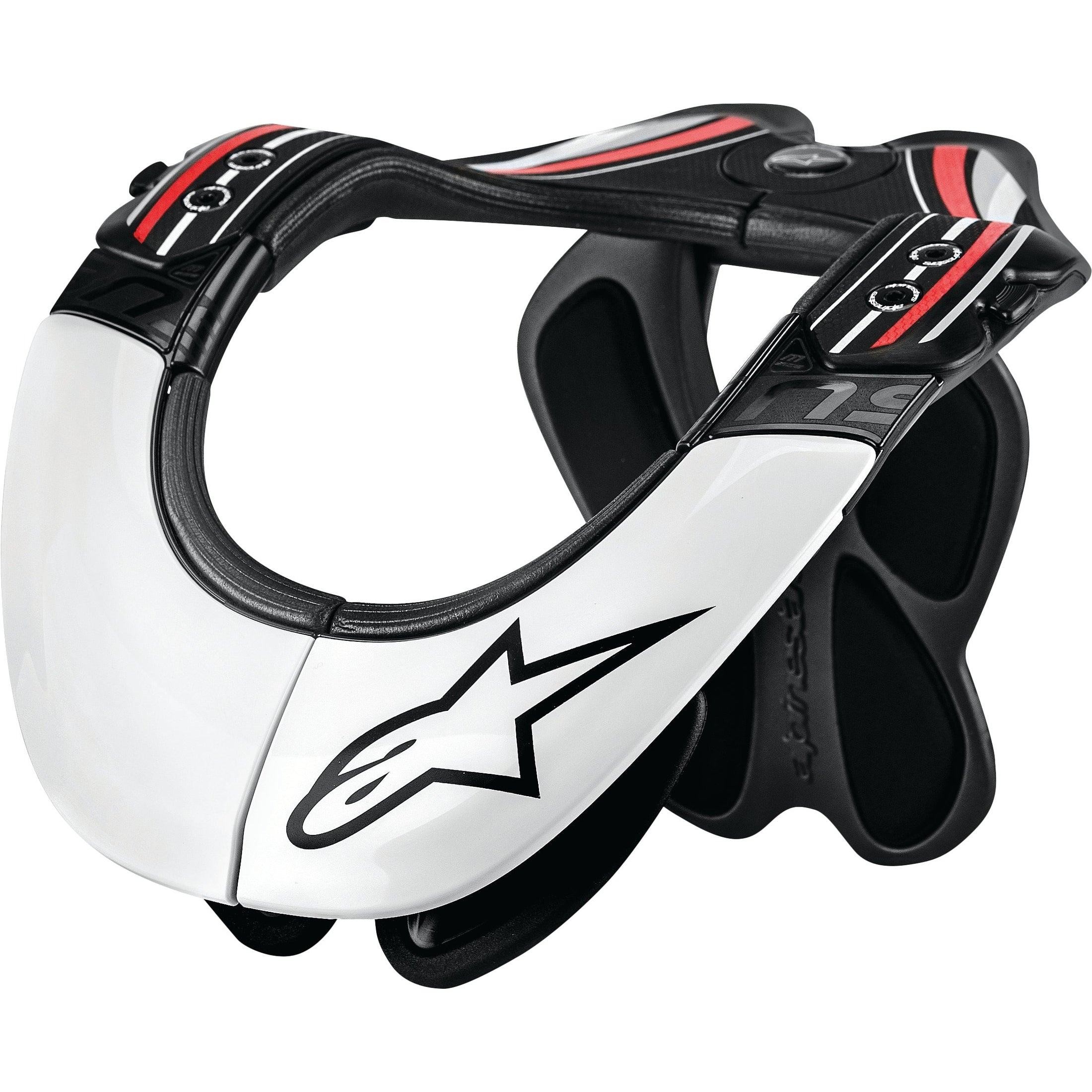 ALPINESTARS BNS PRO NECK SUPPORT BLACK/WHITE/RED LG-XL