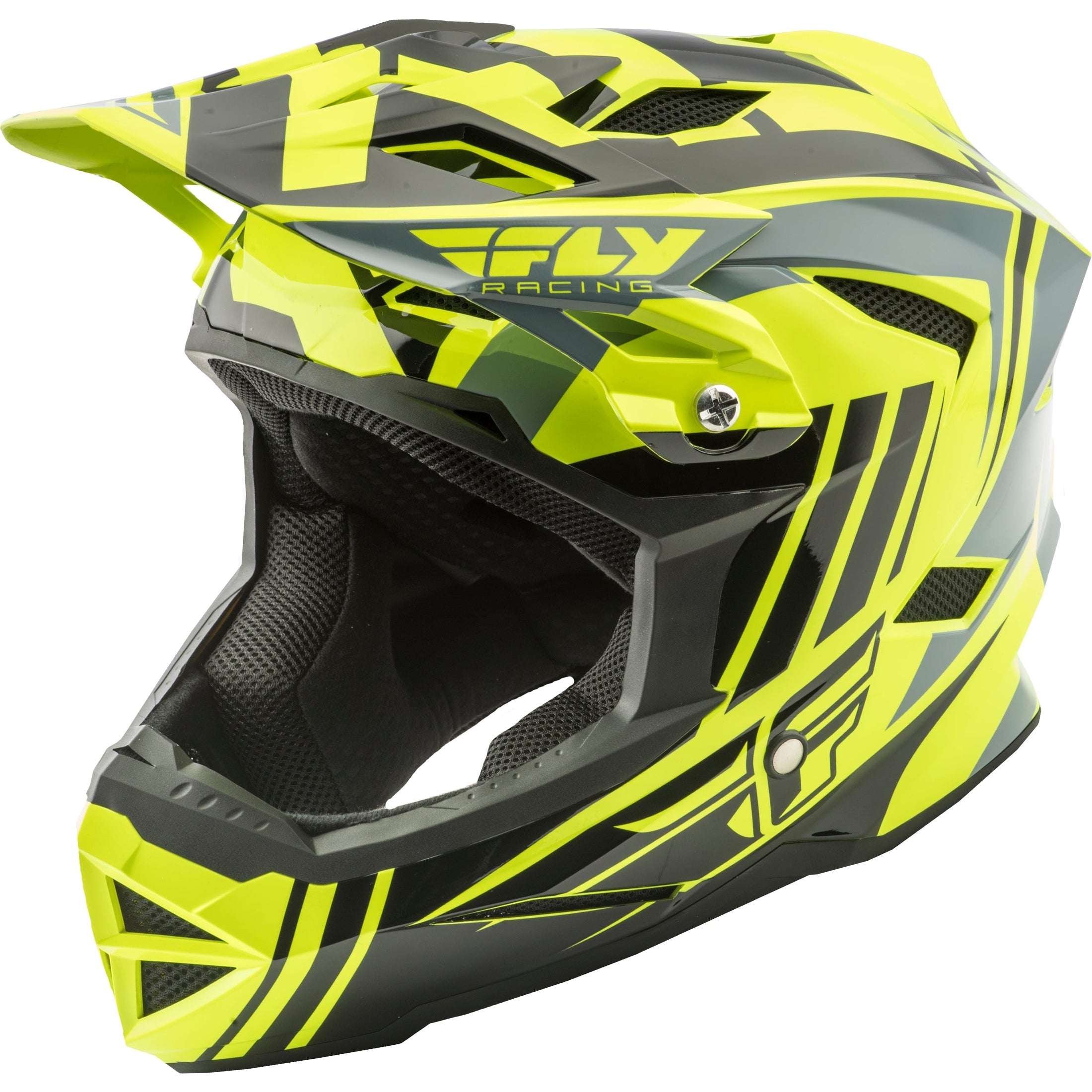 FLY RACING DEFAULT HELMET HI-VIS/BLACK YM