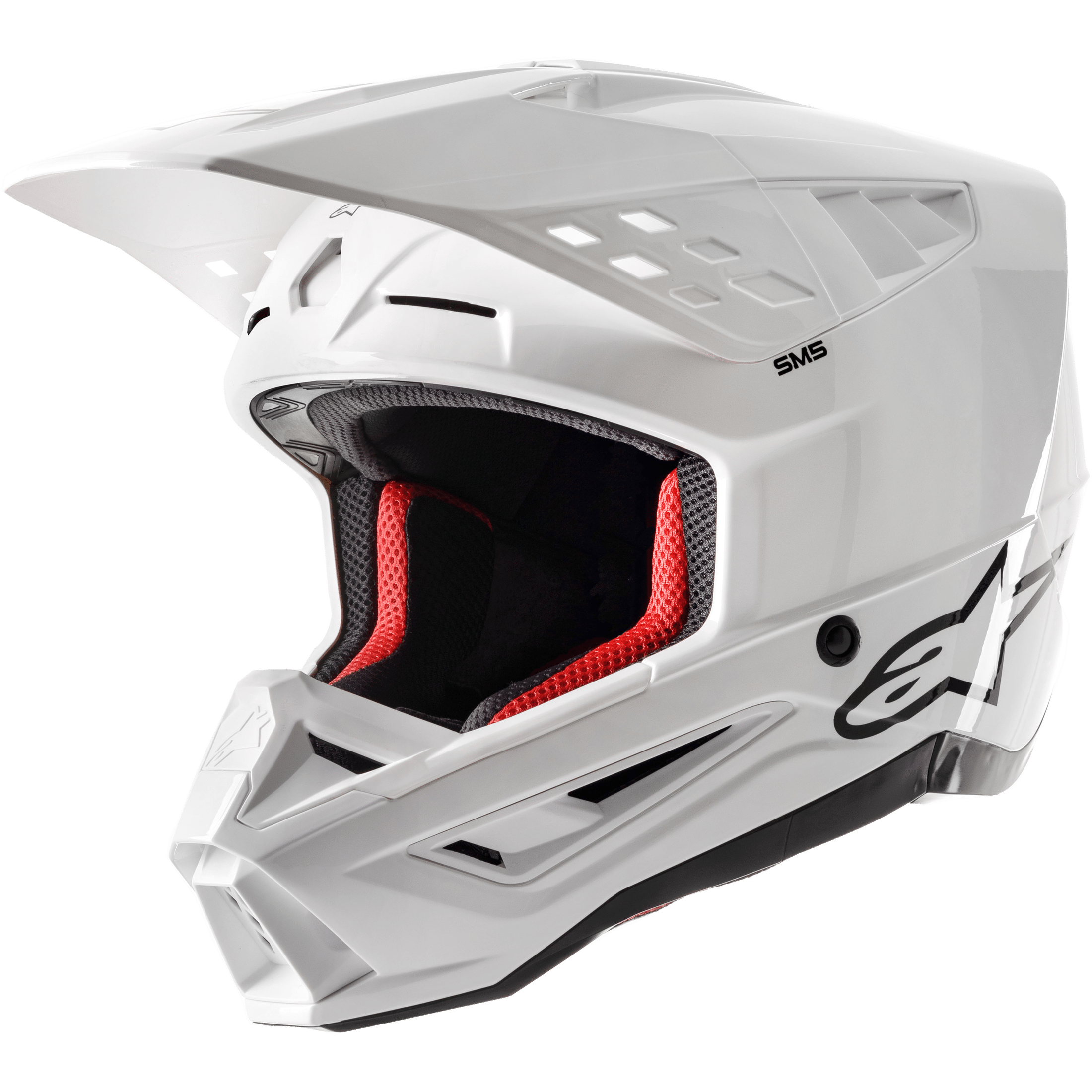 ALPINESTARS S-M5 SOLID HELMET WHITE GLOSSY XS