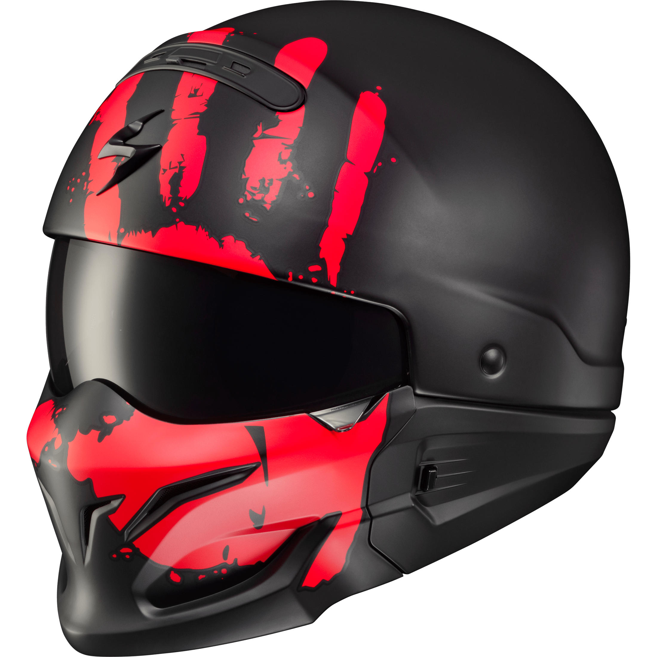 SCORPION EXO COVERT OPEN-FACE HELMET URUK MATTE RED 2X