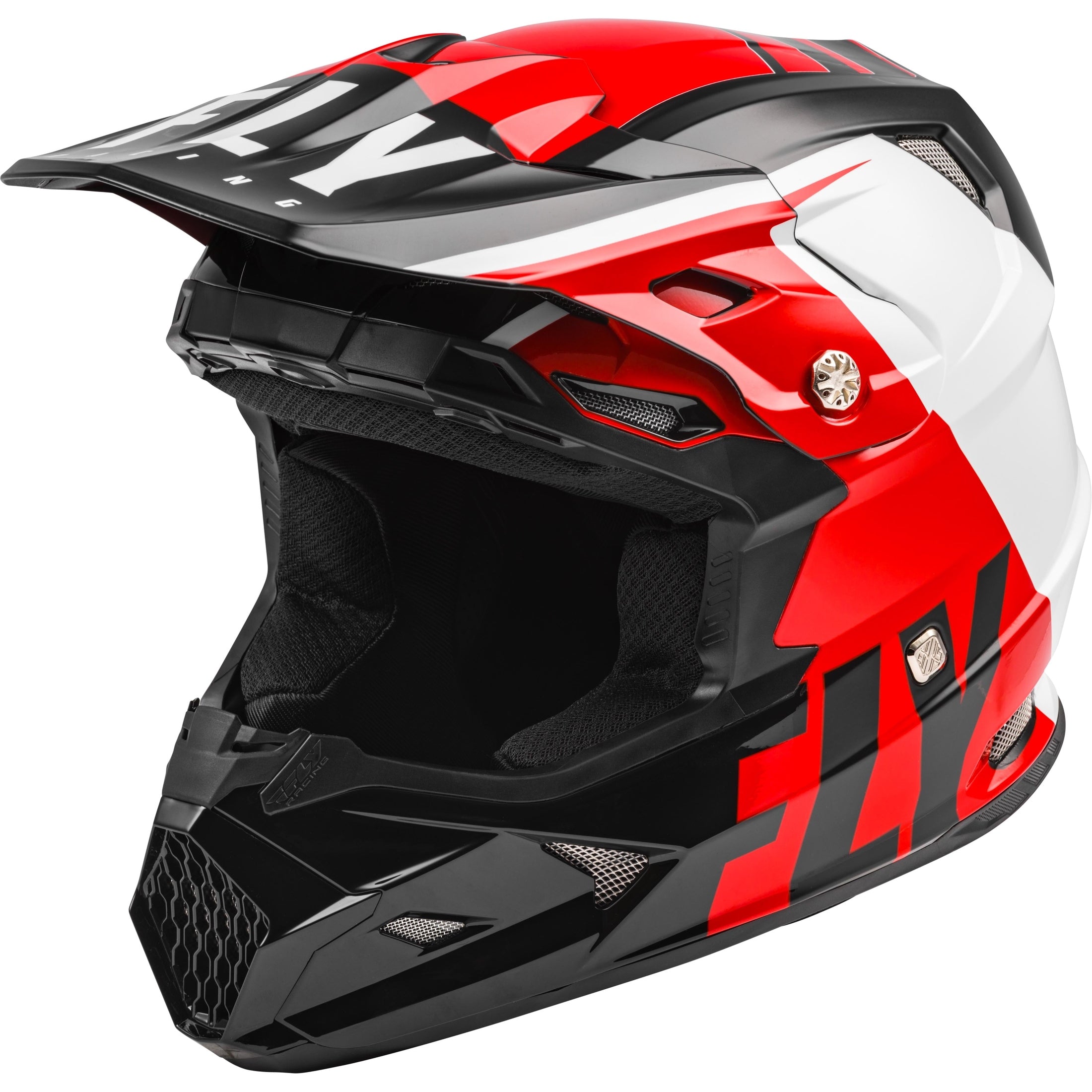 FLY RACING TOXIN TRANSFER HELMET RED/BLACK/WHITE YS