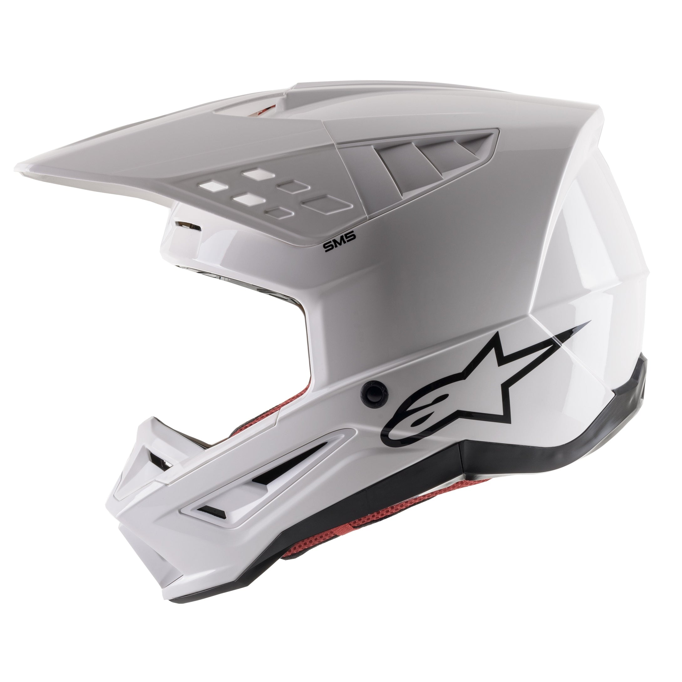 ALPINESTARS S-M5 SOLID HELMET WHITE GLOSSY XS