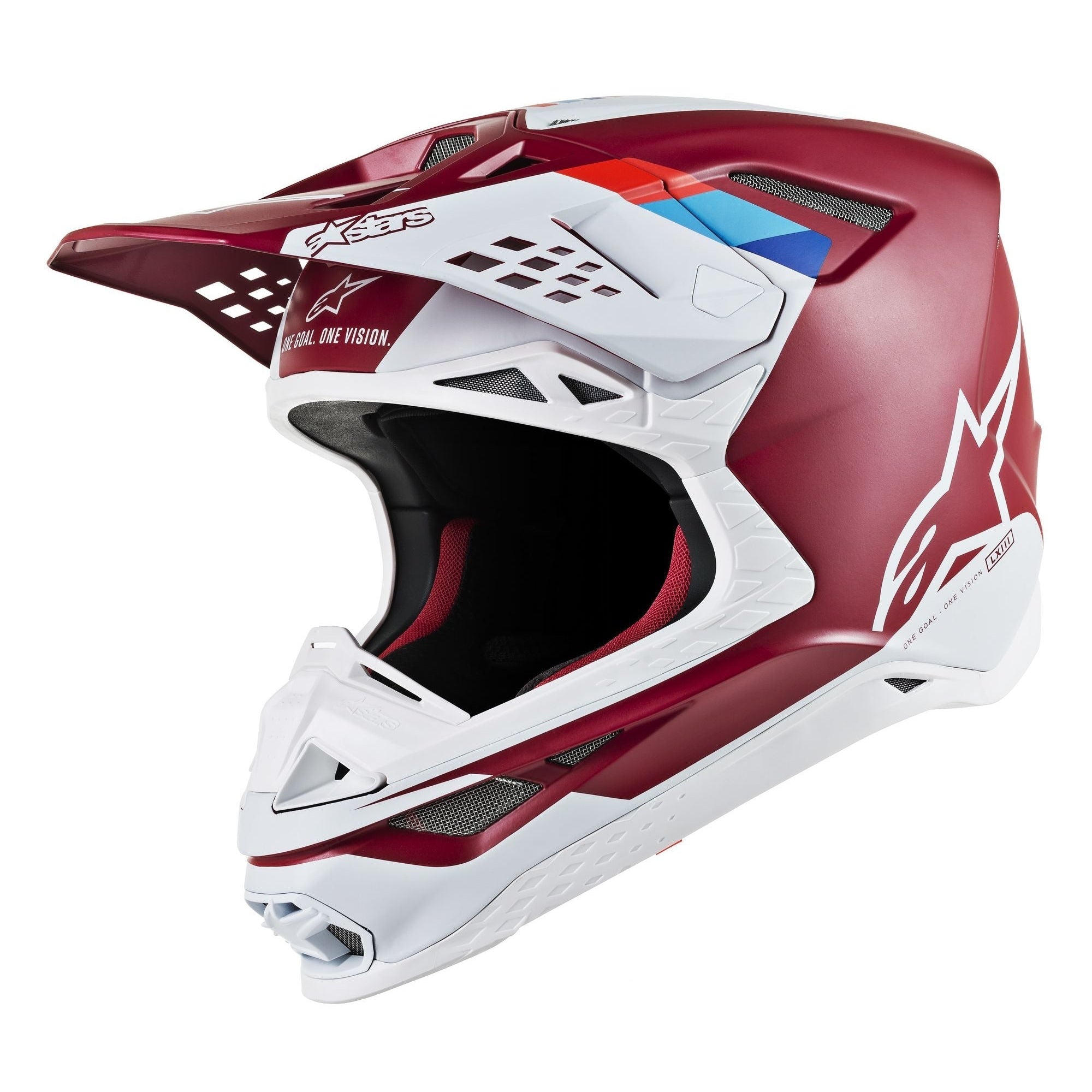 ALPINESTARS S.TECH S-M8 CONTACT HELMET DARK RED/WHITE SM