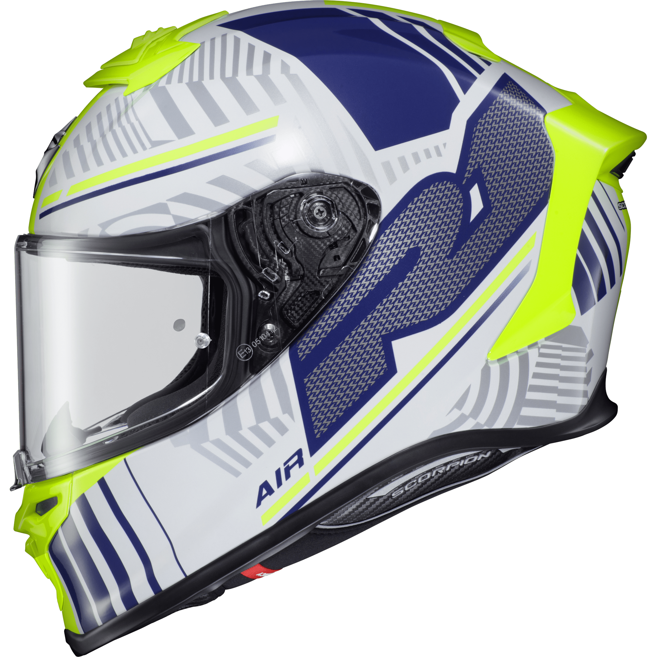 SCORPION EXO EXO-R1 AIR FULL FACE HELMET JUICE WHITE/BLUE XL
