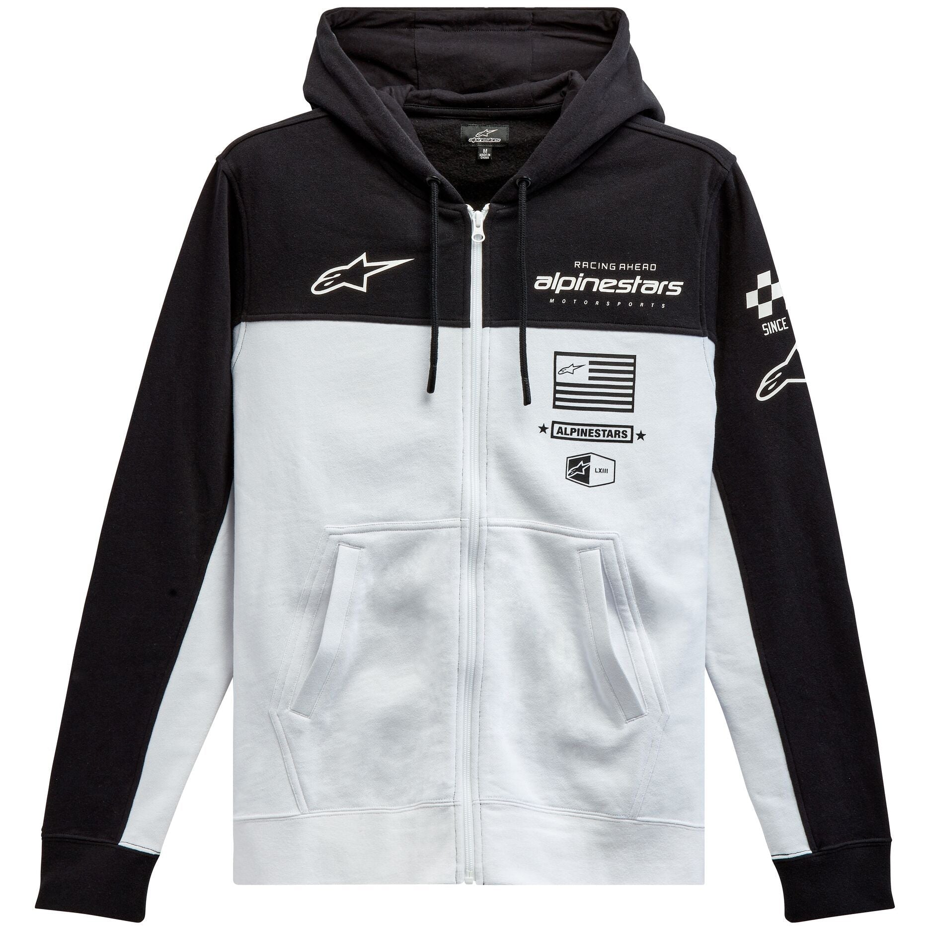 ALPINESTARS H BLOCK HOODIE BLACK/WHITE LG