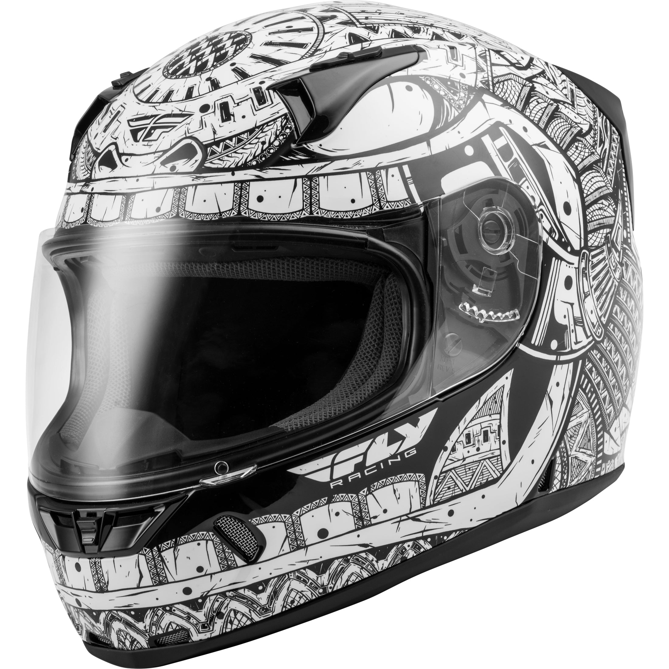 FLY RACING REVOLT CODEX HELMET WHITE/BLACK MD