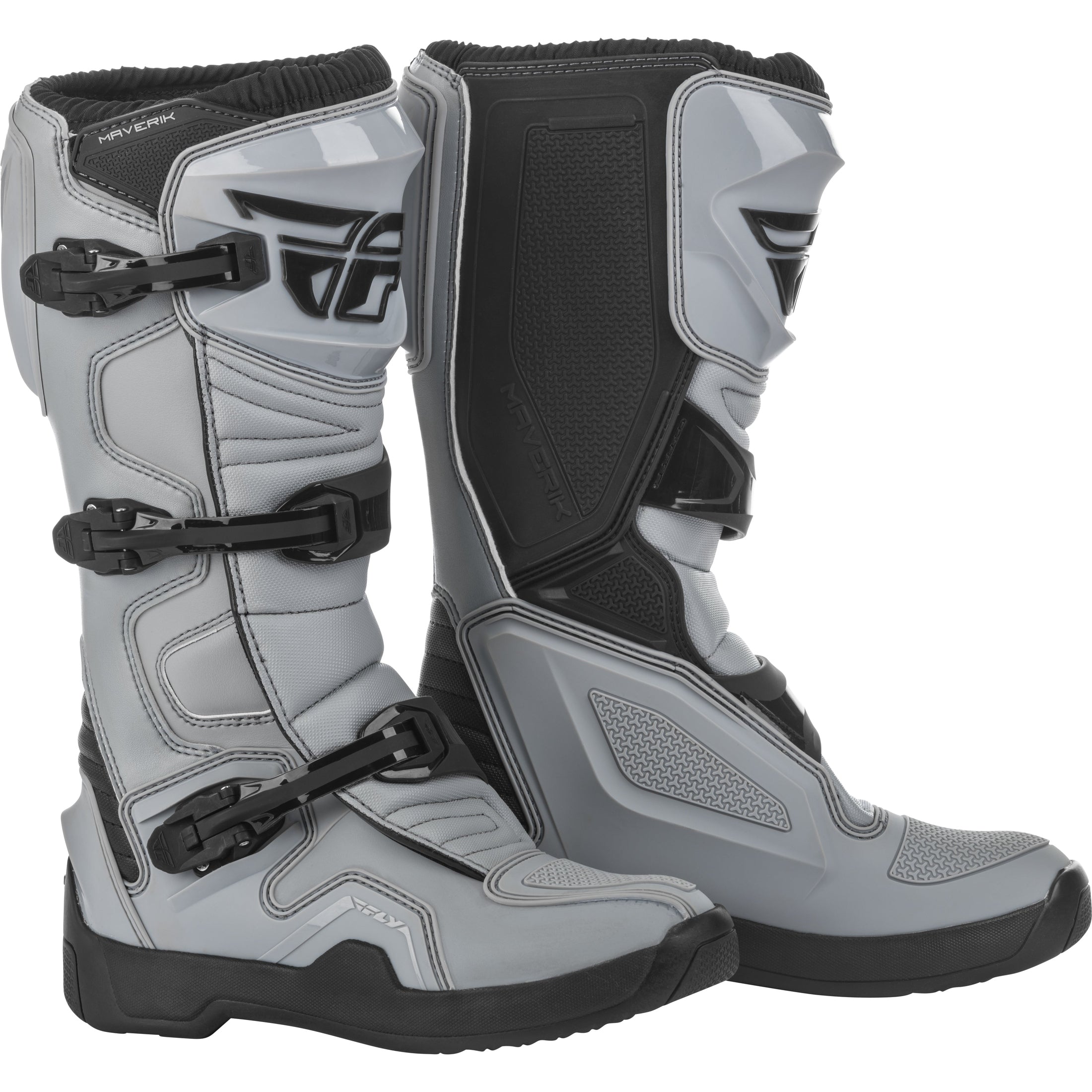 FLY RACING MAVERIK BOOTS GREY/BLACK SZ 07