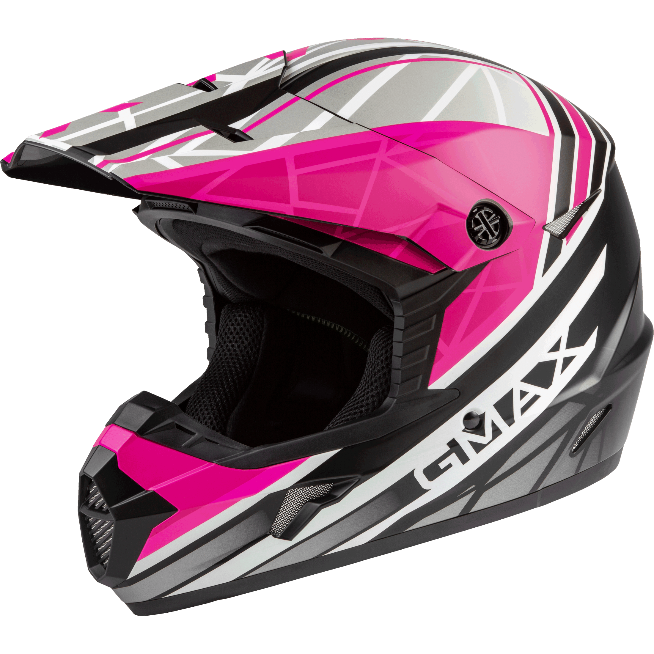 GMAX MX-46 OFF-ROAD MEGA HELMET MATTE BLACK/NEON PINK SM