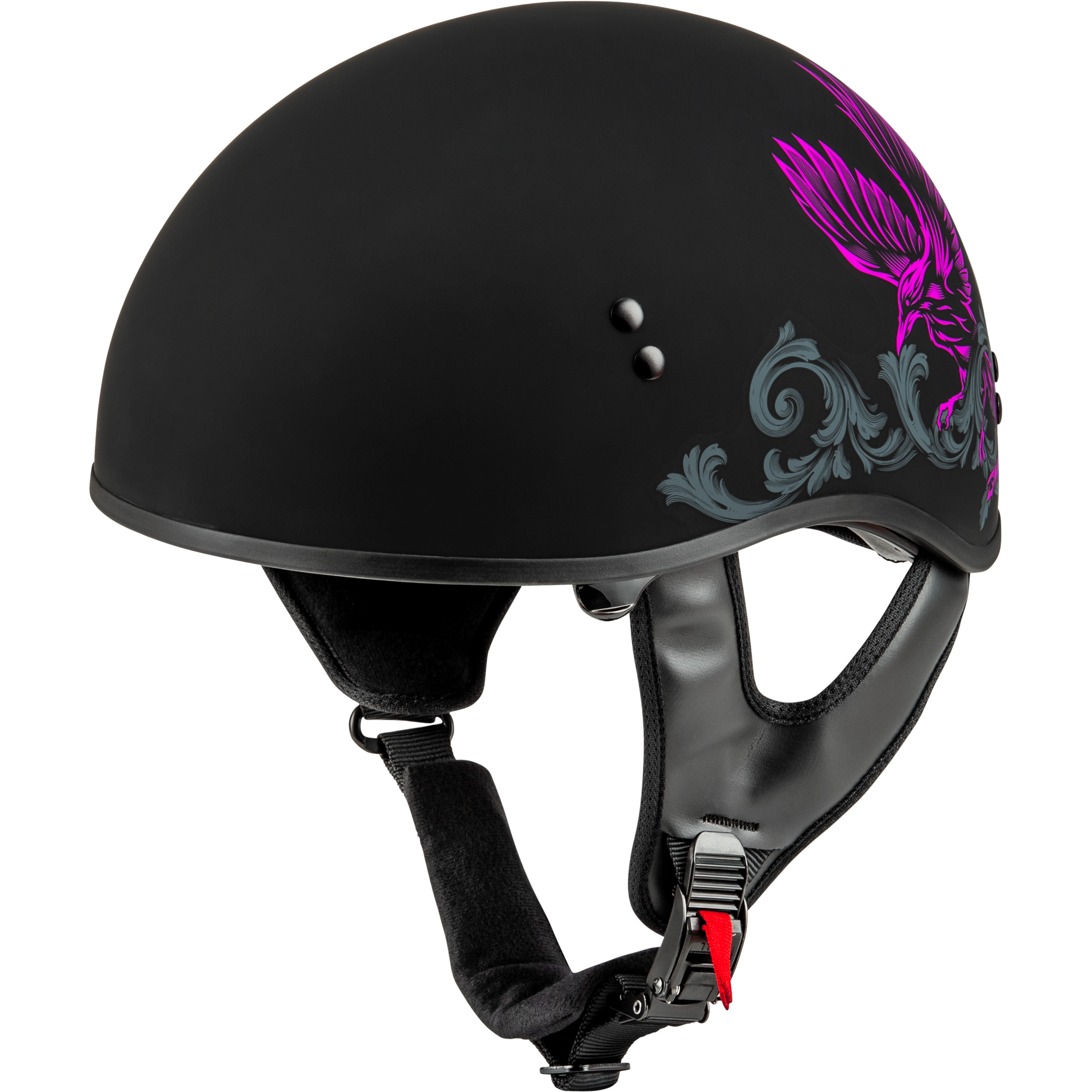 GMAX HH-65 CORVUS HELMET MATTE BLACK/PURPLE/GREY XL