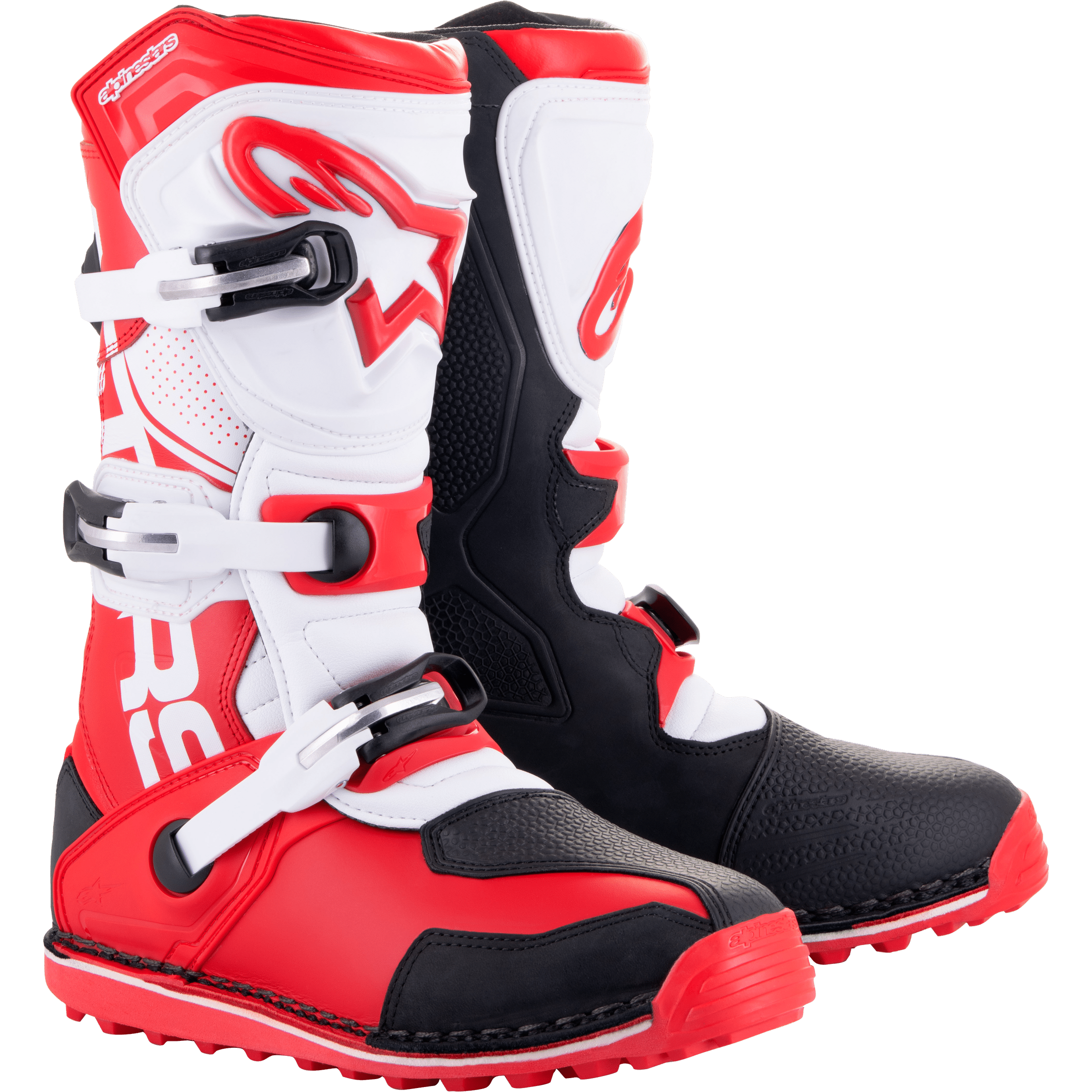 ALPINESTARS TECH T BOOTS BRIGHT RED/BLACK/WHITE SZ 11