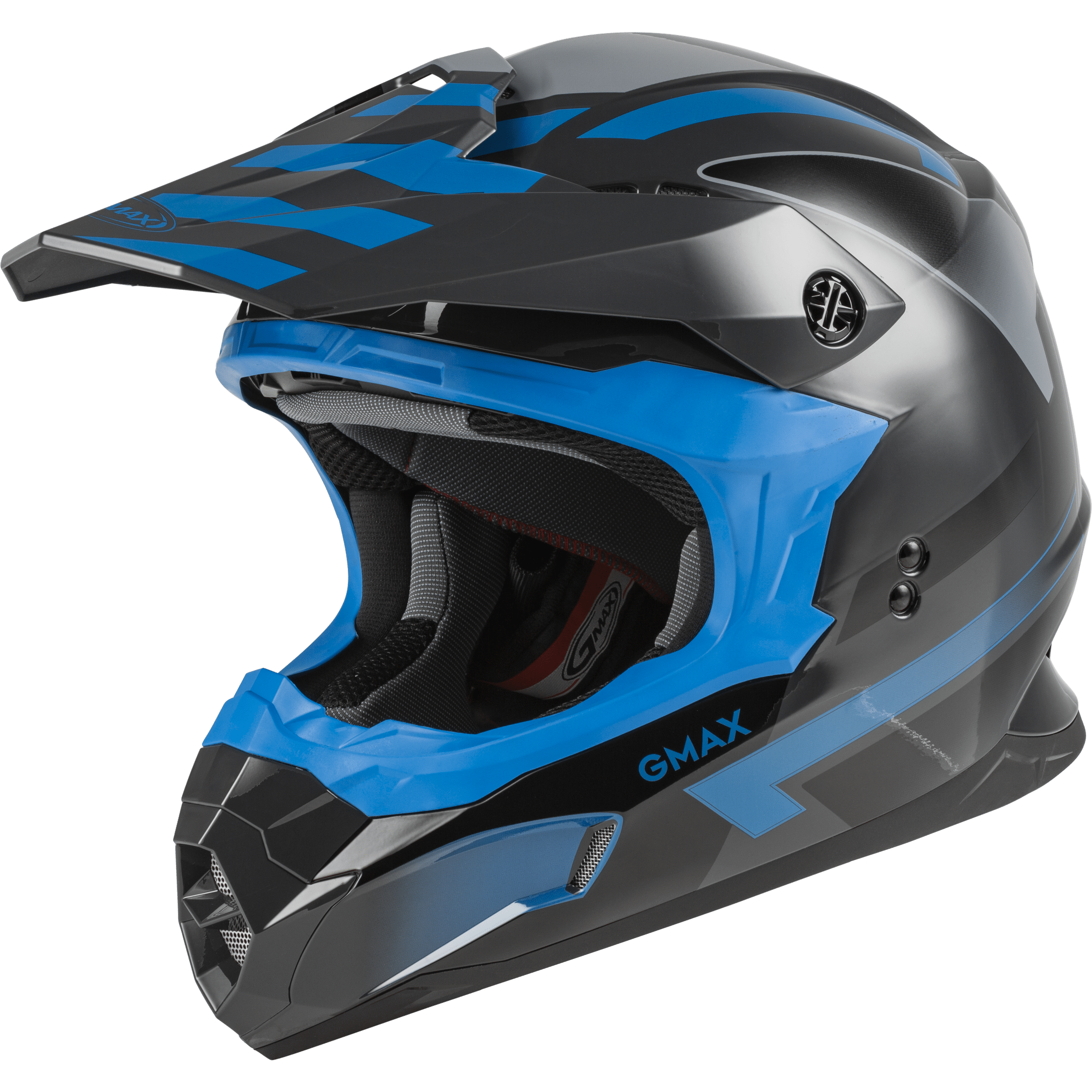 GMAX MX-86 OFF-ROAD FAME HELMET DARK GREY/BLUE/BLACK 2X