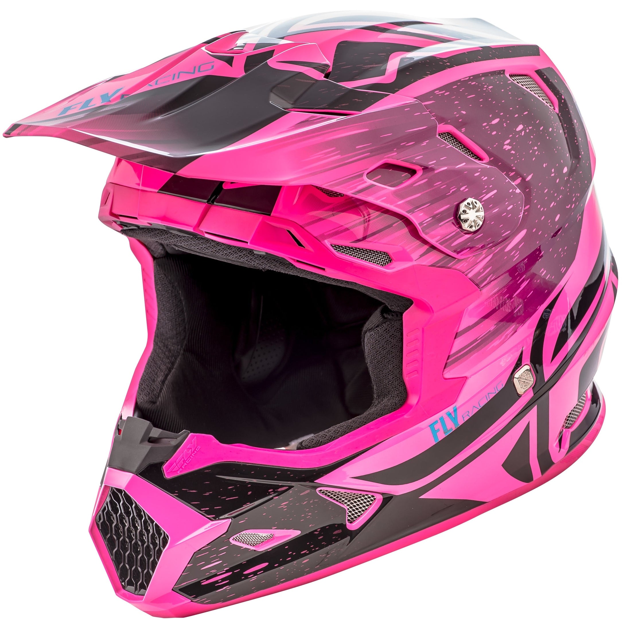 FLY RACING TOXIN RESIN HELMET BLACK/NEON PINK XS