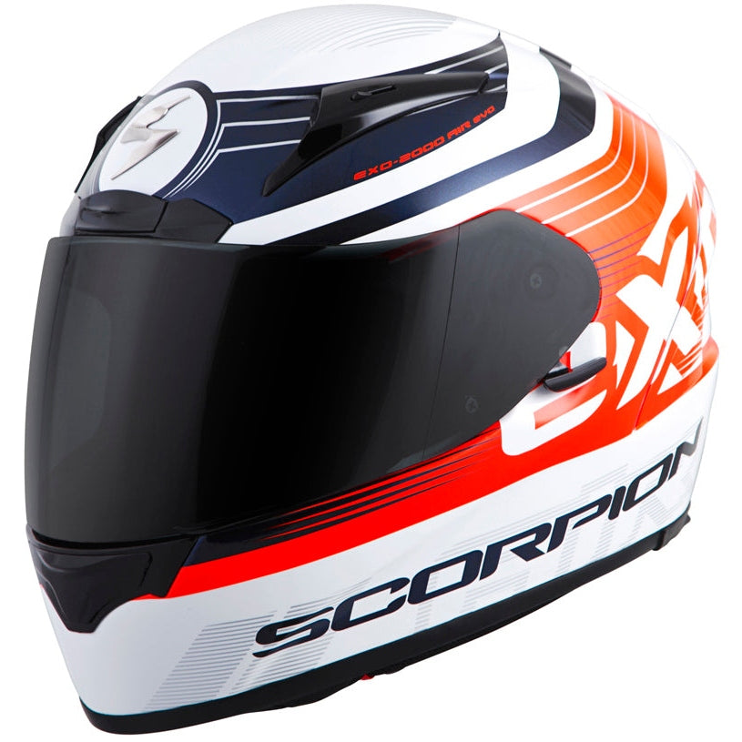 SCORPION EXO EXO-R2000 FULL-FACE HELMET FORTIS WHITE/ORANGE SM