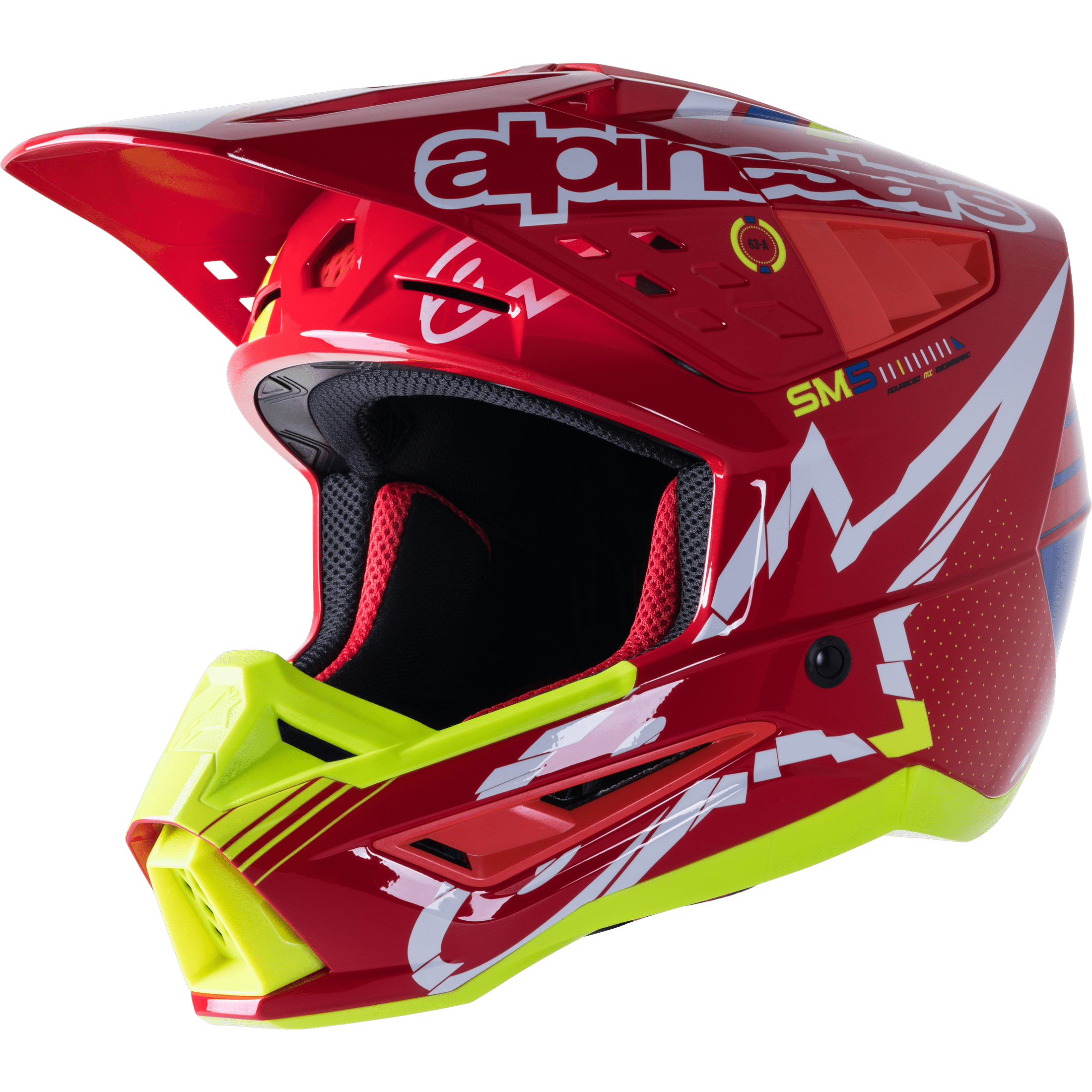 ALPINESTARS S-M5 ACTION HELMET RED/WHITE/YELLOW LG