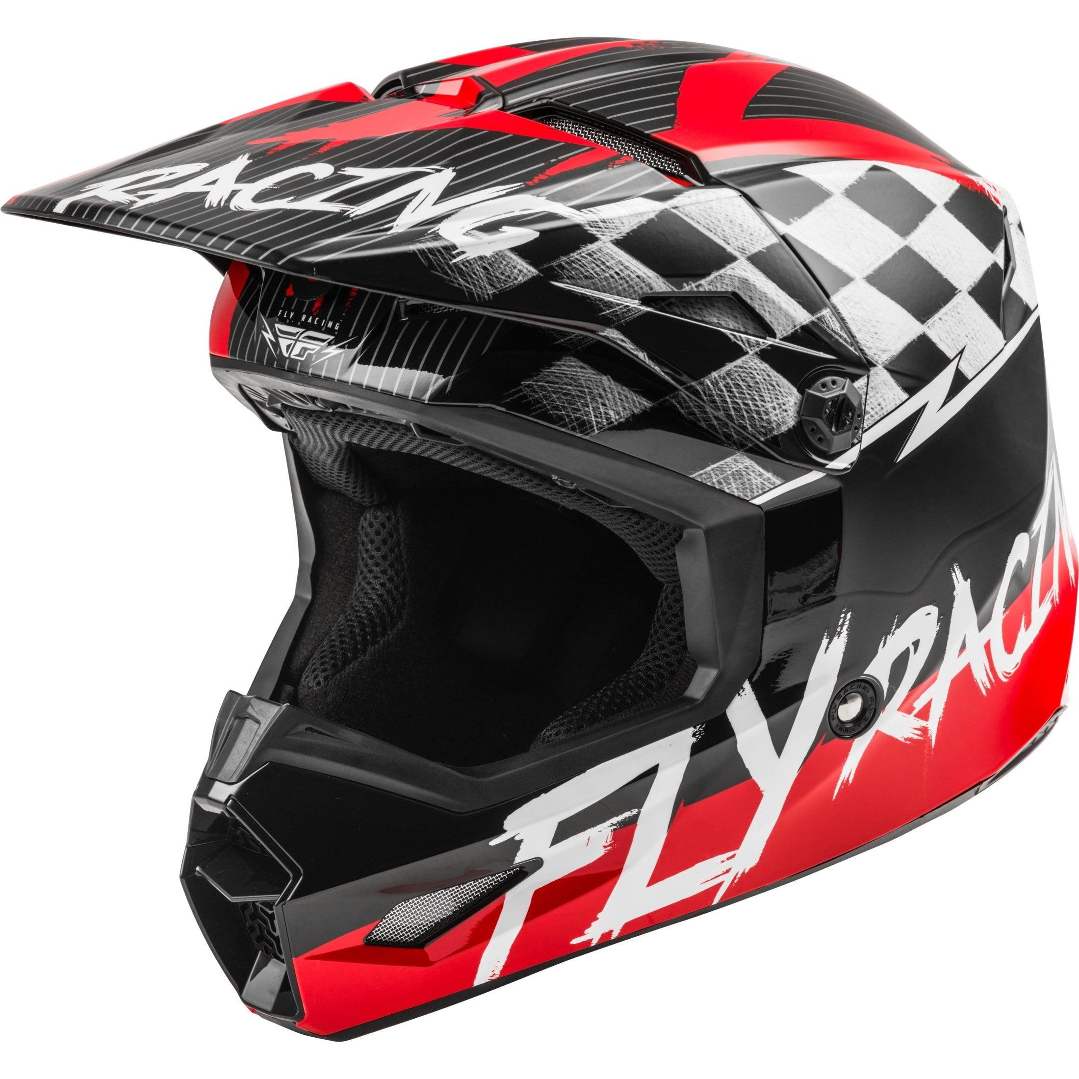 FLY RACING KINETIC SKETCH HELMET RED/BLACK/GREY YS