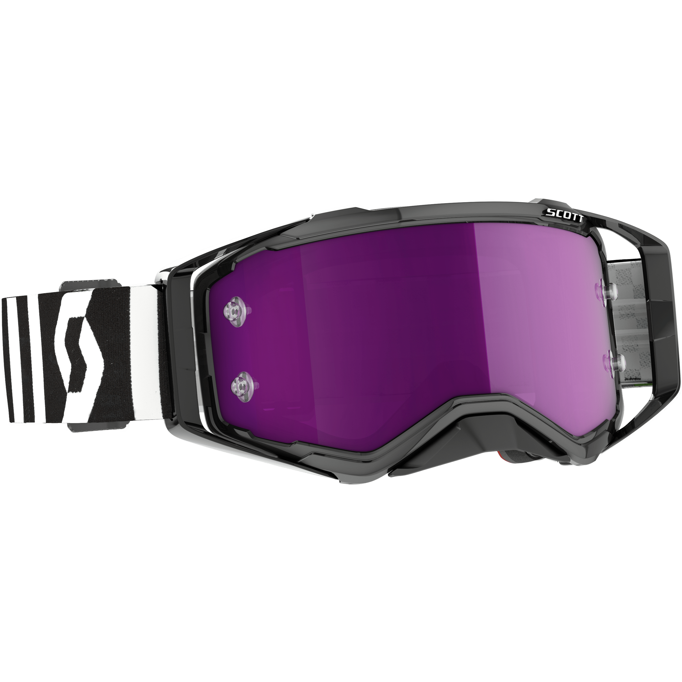 SCOTT PROSPECT RACING GOGGLE BLK/ WHT PURPLE CHROME WORKS
