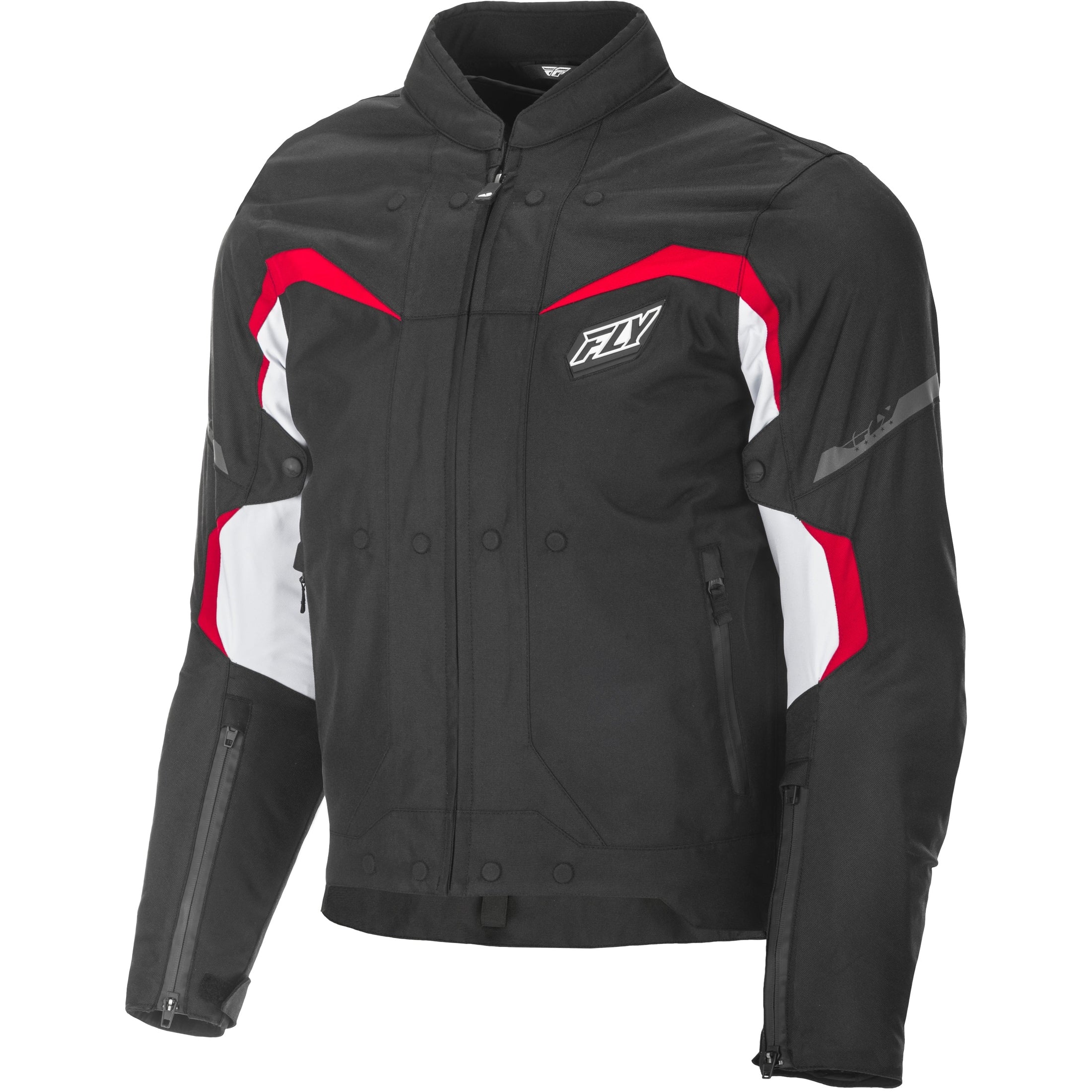 FLY RACING BUTANE JACKET BLACK/WHITE/RED LG