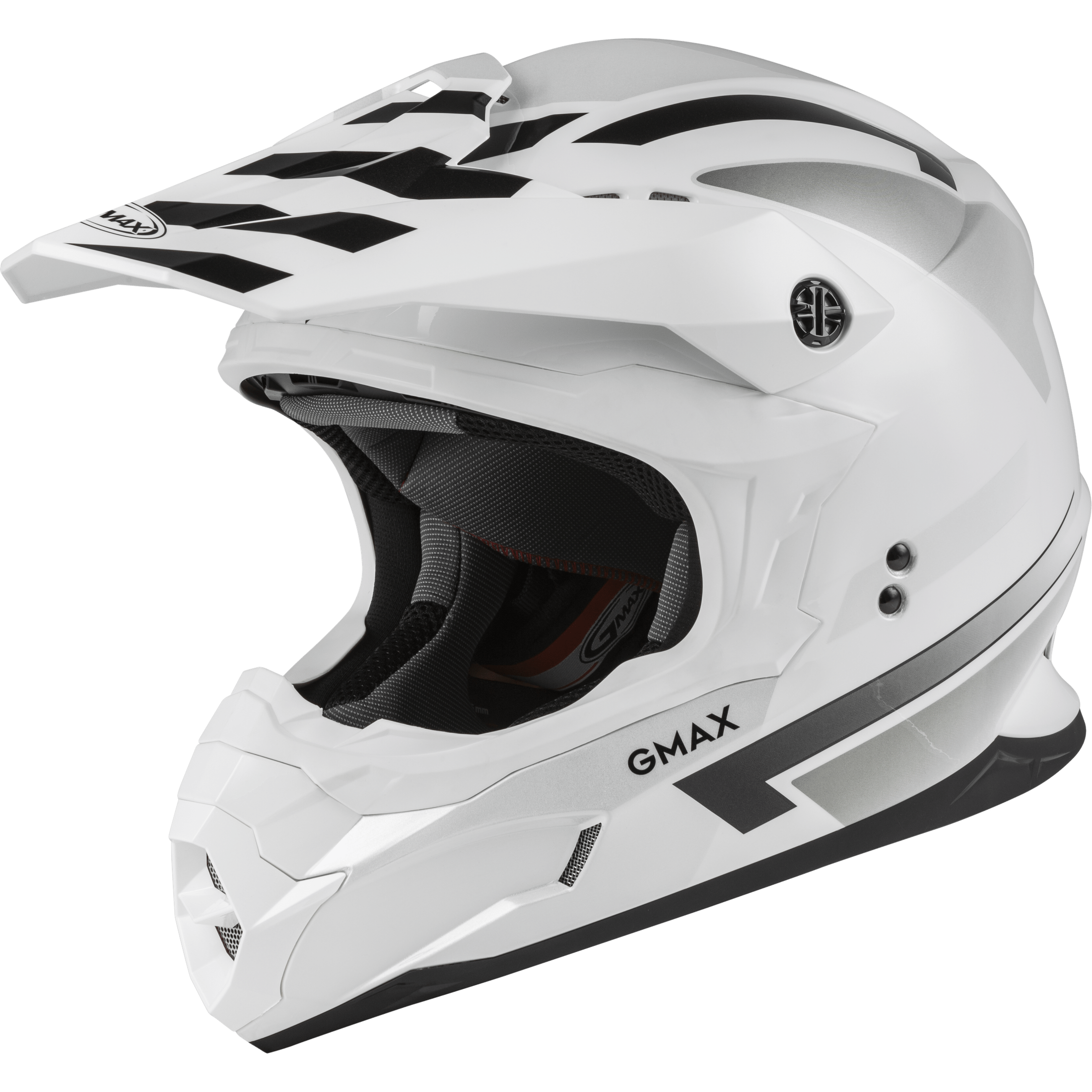 GMAX MX-86 OFF-ROAD FAME HELMET WHITE/SILVER/GREY 3X