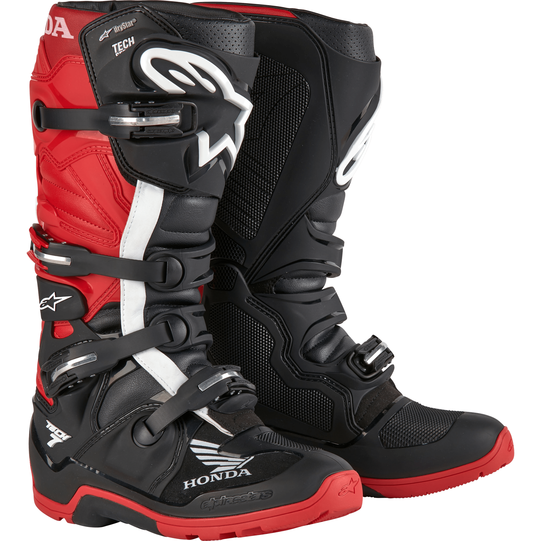 ALPINESTARS HONDA TECH 7 ENDURO DRYSTAR BLACK/BRIGHT RED SZ 7