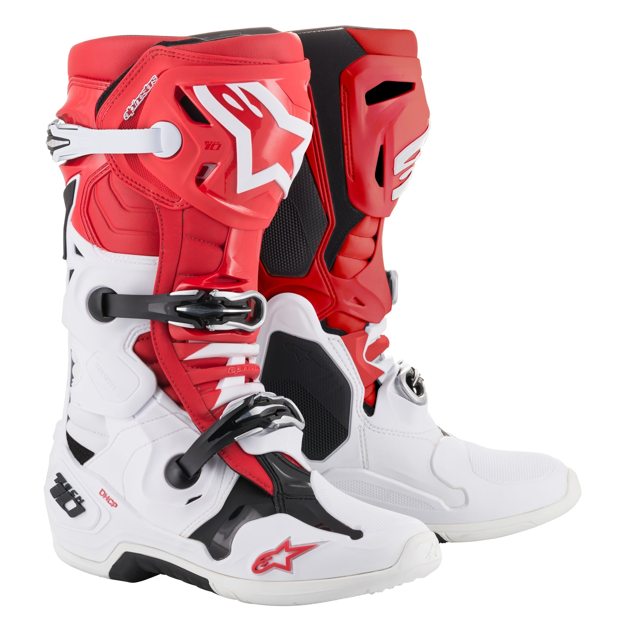 ALPINESTARS TECH 10 BOOTS RED/WHITE/BLACK SIZE 09