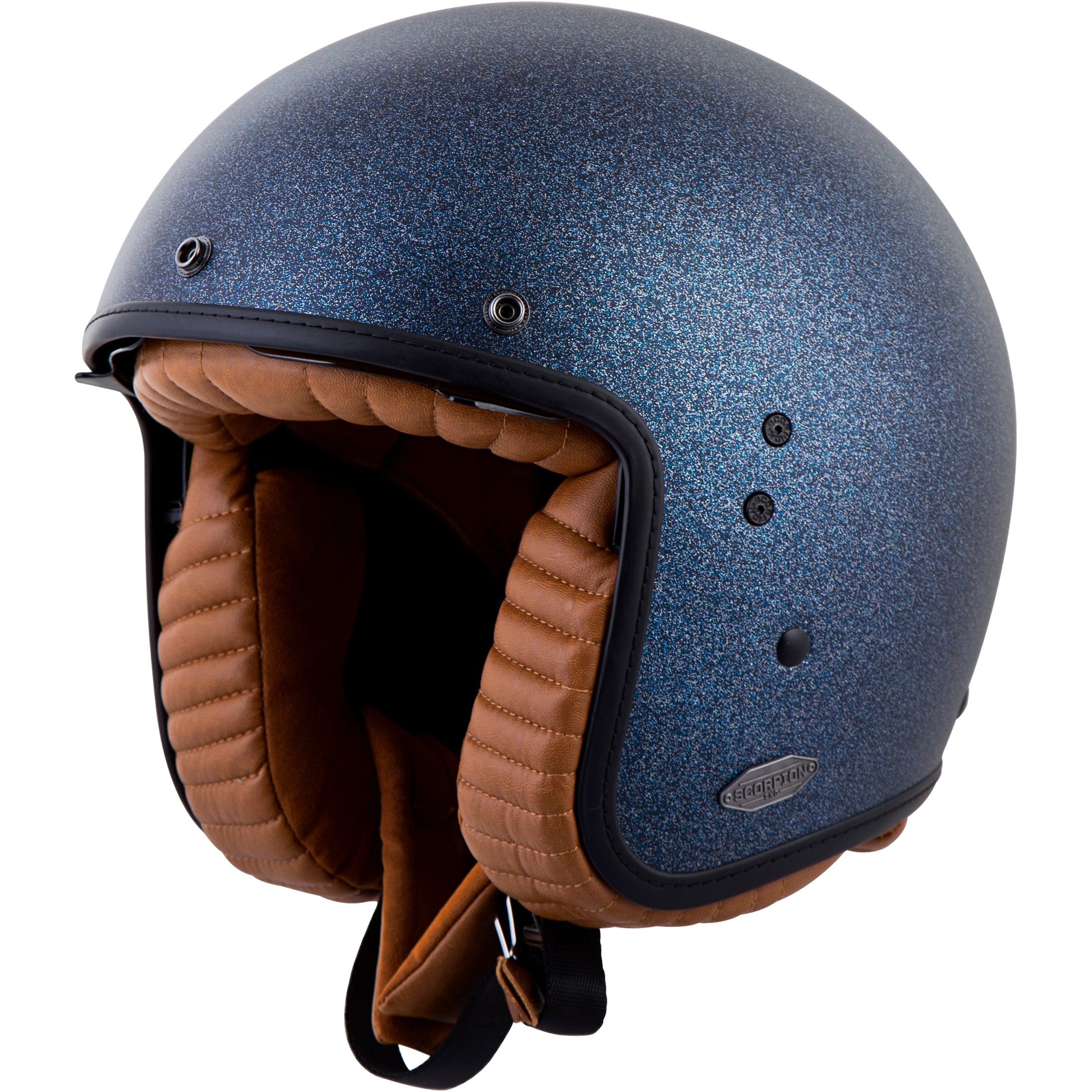 SCORPION EXO BELLFAST OPEN-FACE HELMET METALLIC BLUE MD