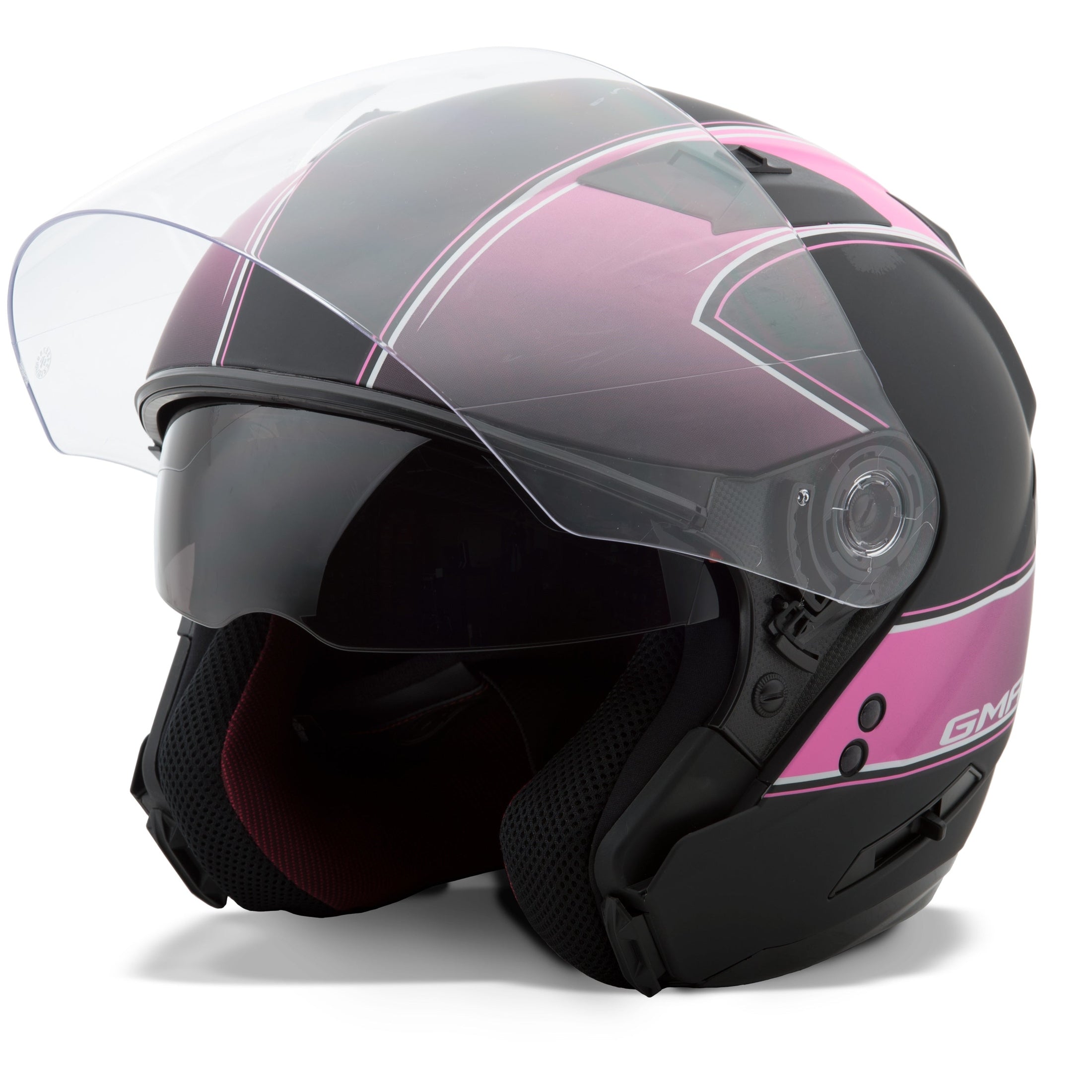 GMAX OF-77 OPEN-FACE CLASSIC HELMET MATTE BLACK/PINK XS