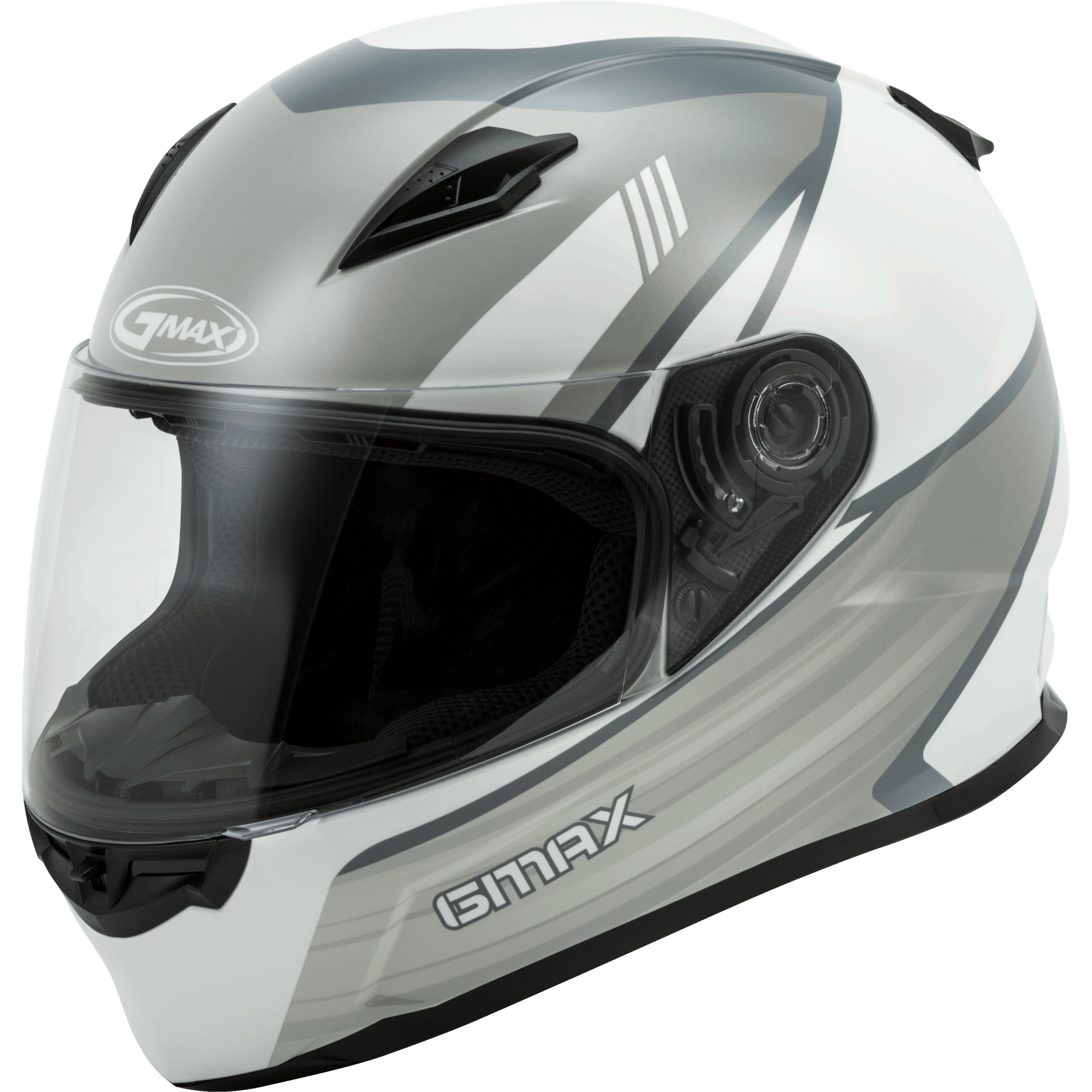 GMAX FF-49 FULL-FACE DEFLECT HELMET WHITE/GREY LG