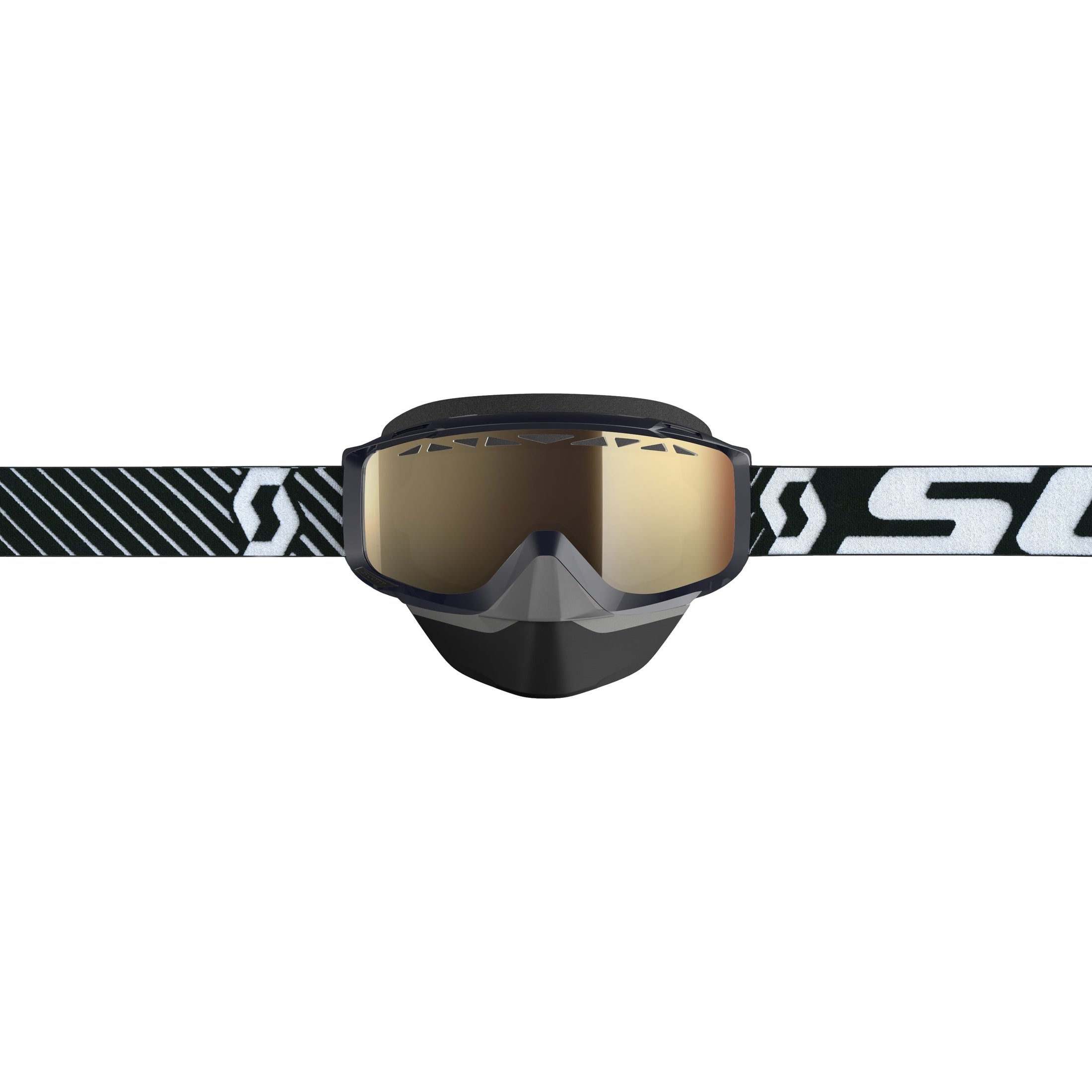 SCOTT GOGGLE SPLIT OTG SNOW BLACK W/BRONZE CHROME LENS