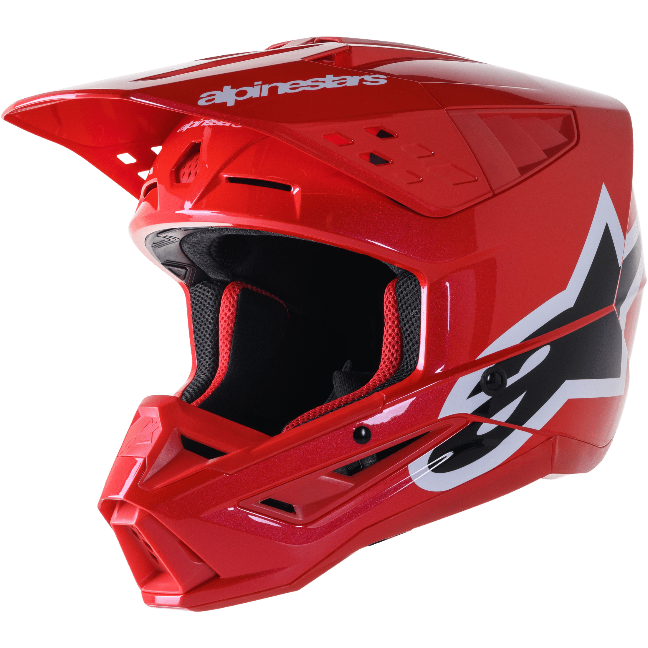 ALPINESTARS S-M5 CORP HELMET BRIGHT RED GLOSSY LG
