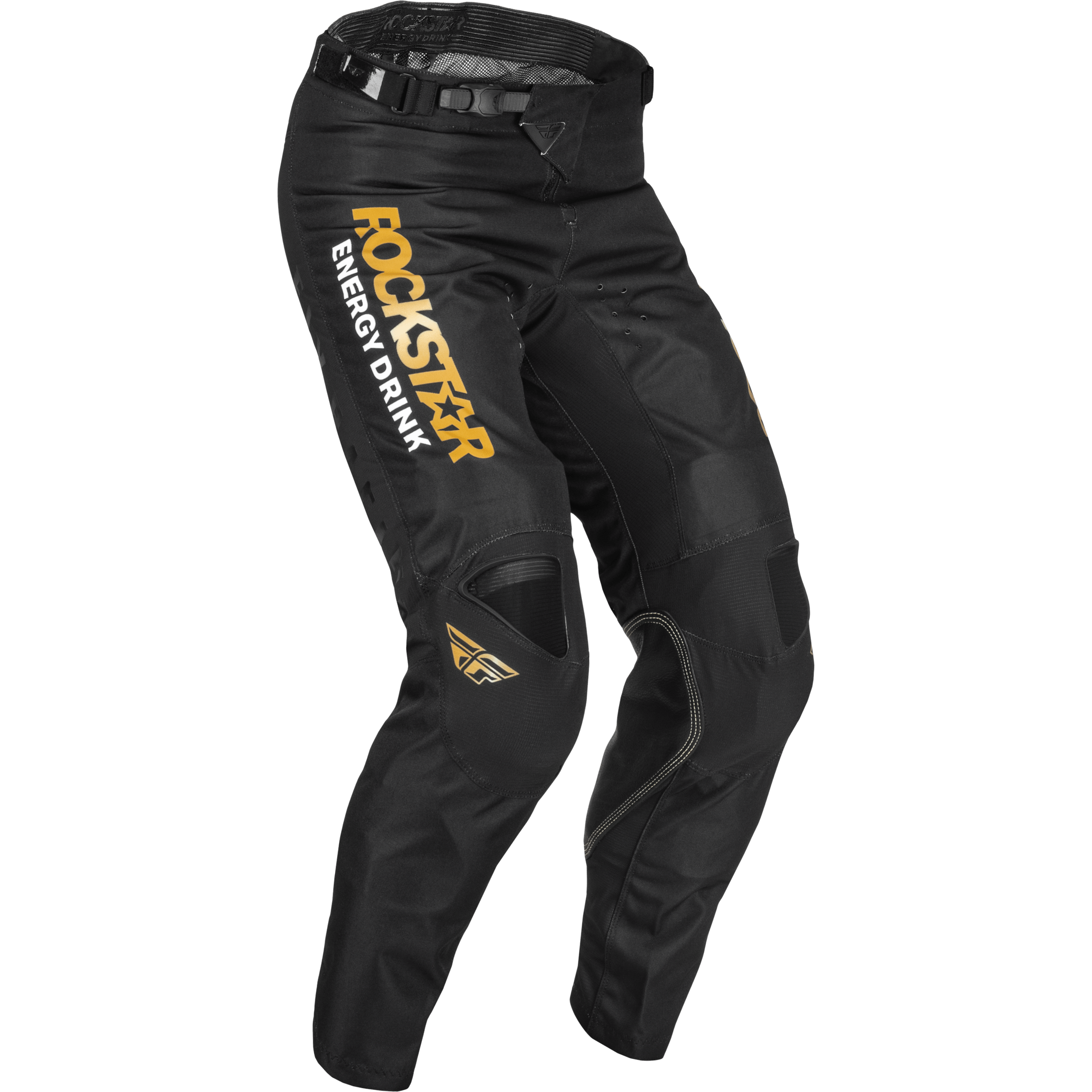 FLY RACING KINETIC ROCKSTAR PANTS BLACK/GOLD SZ 28
