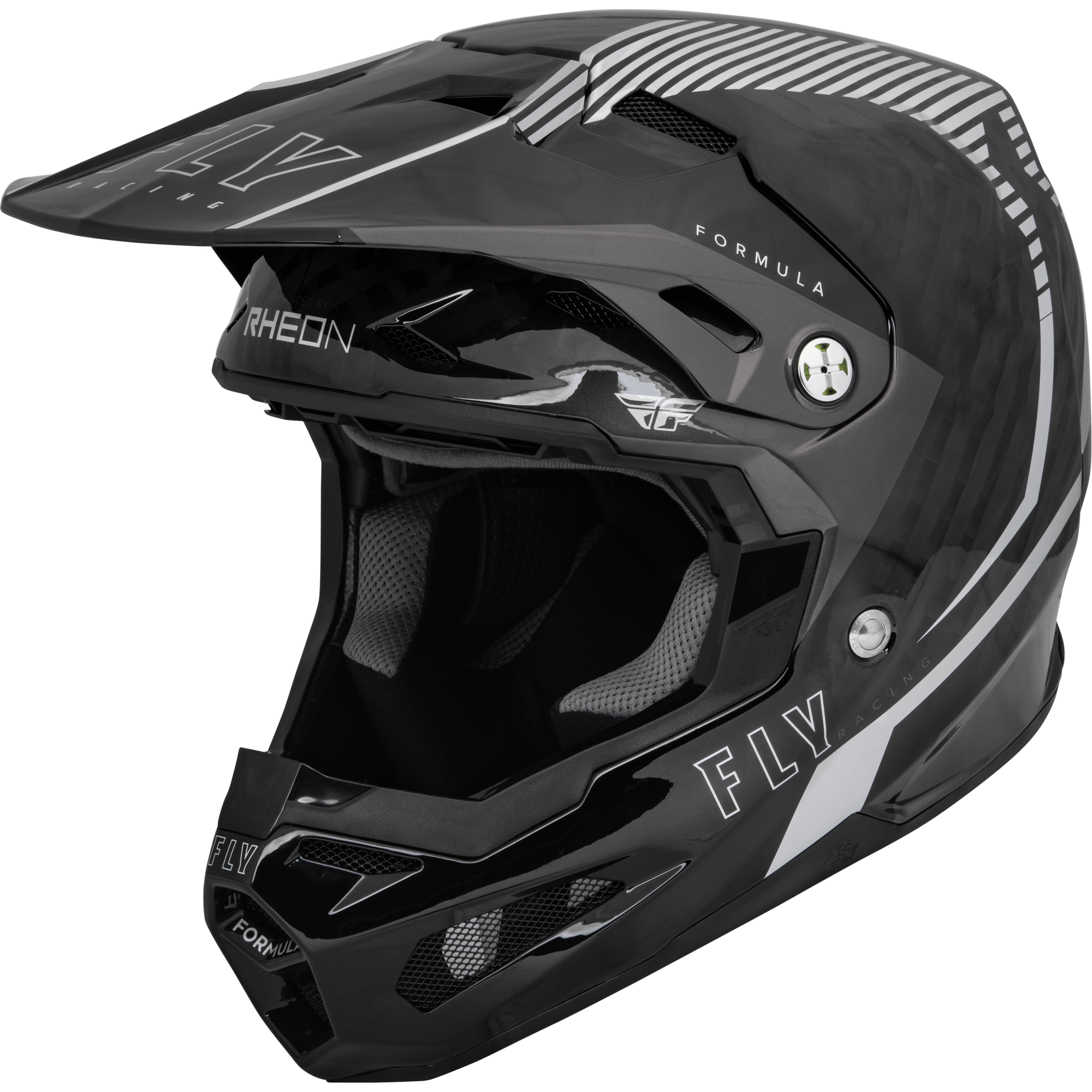 FLY RACING FORMULA CARBON TRACER HELMET SILVER/BLACK XL