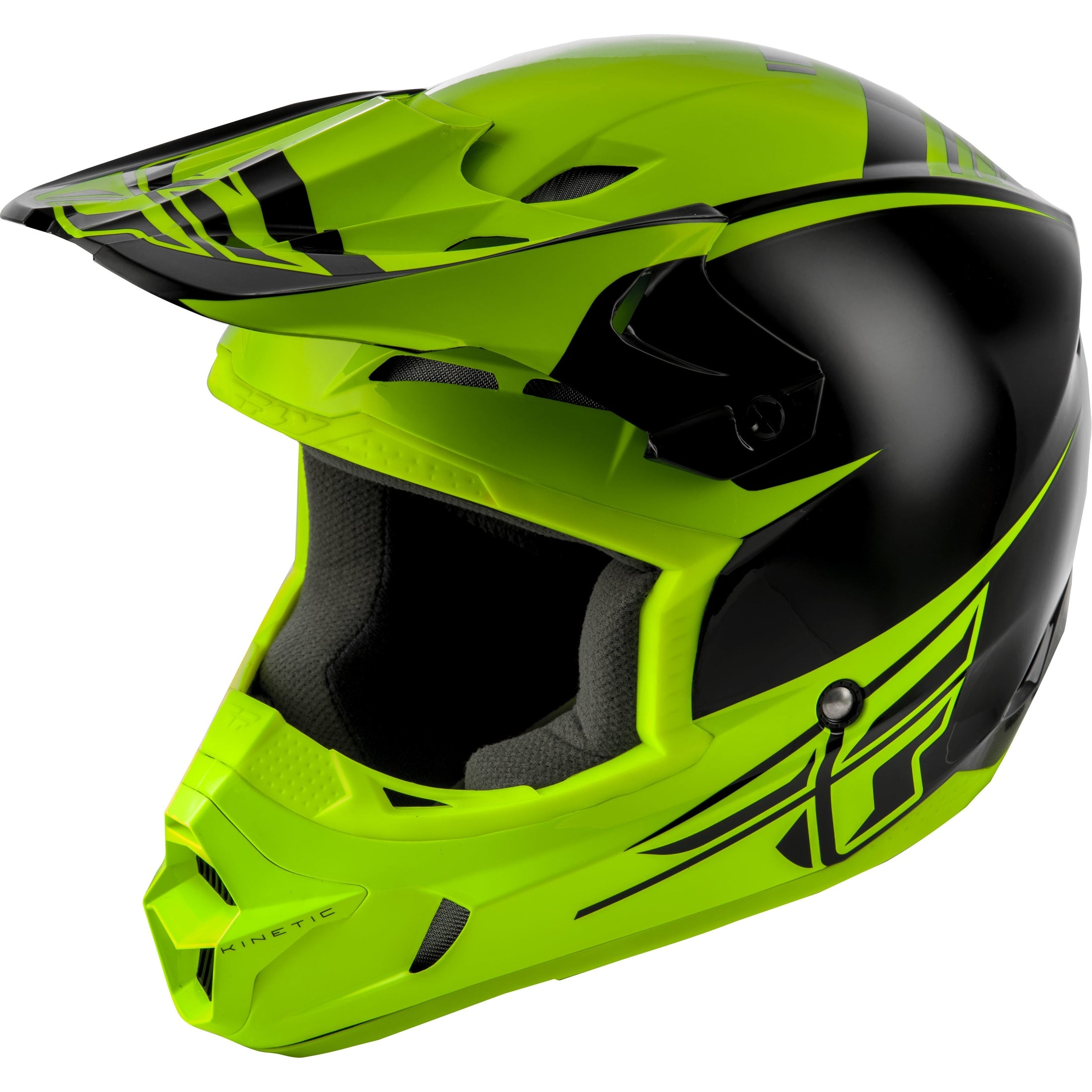 FLY RACING KINETIC SHARP HELMET BLACK/HI-VIS YM