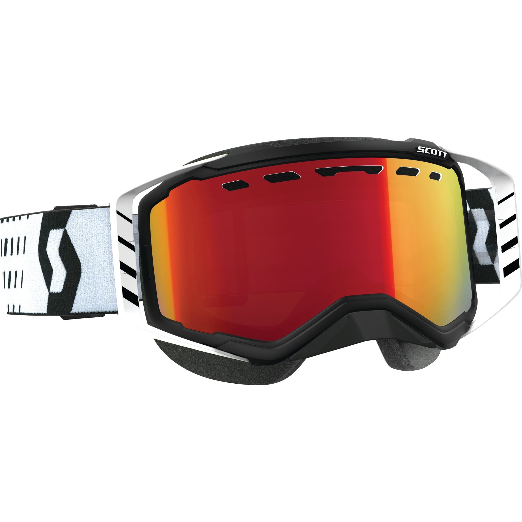 SCOTT GOGGLE PROSPECT SNOW BLACK/WHITE W/RED CHROME