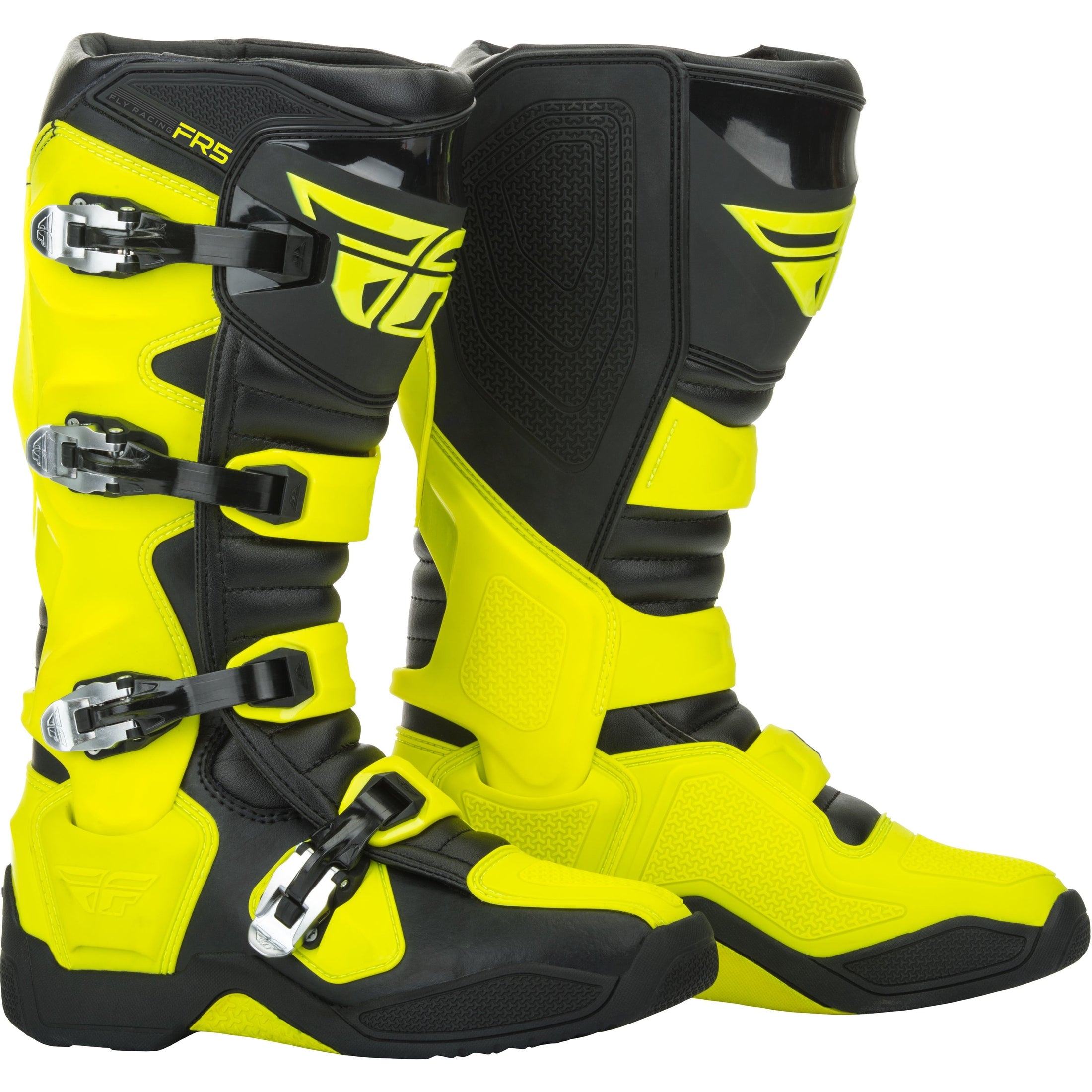 FLY RACING FR5 BOOTS HI-VIS YELLOW SZ 10