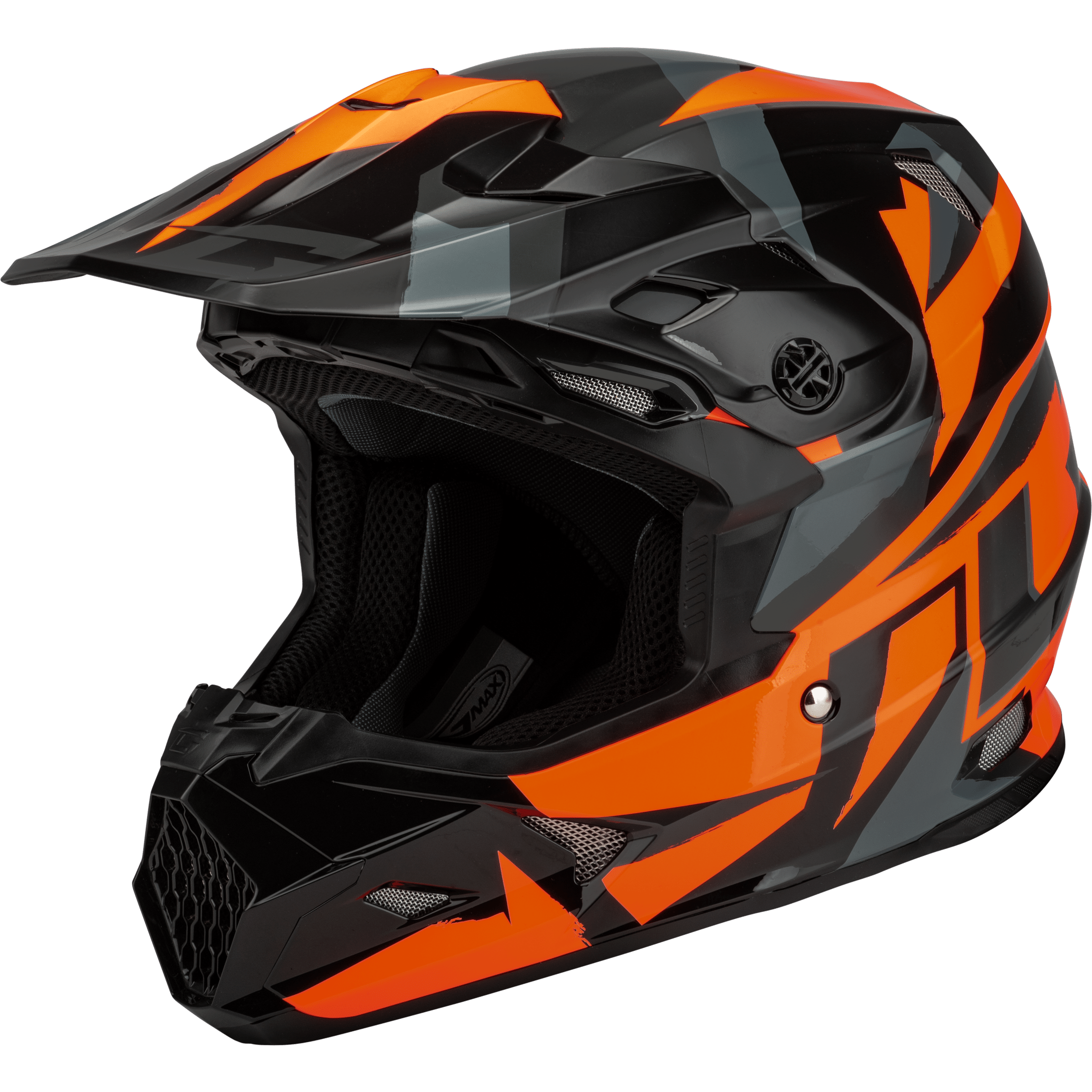 GMAX MX-96 SPLINTER HELMET BLACK/ORANGE XS