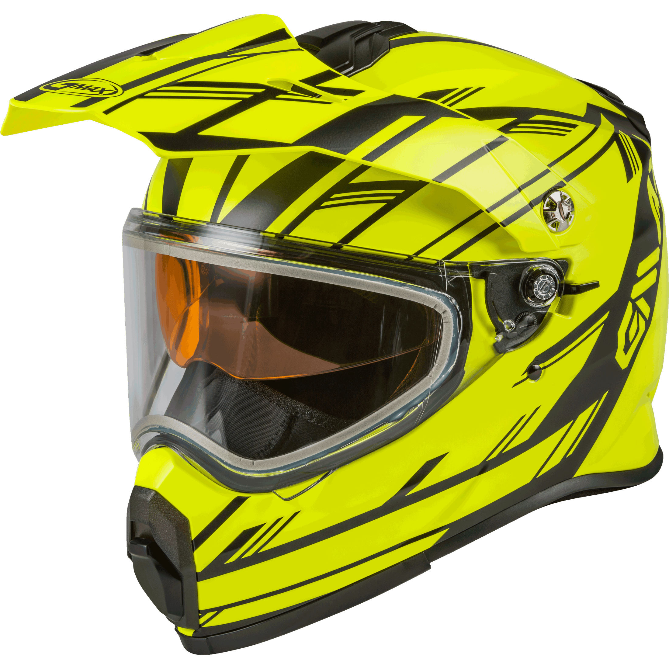 GMAX AT-21S ADVENTURE EPIC SNOW HELMET MATTE HI-VIS/BLACK 2X