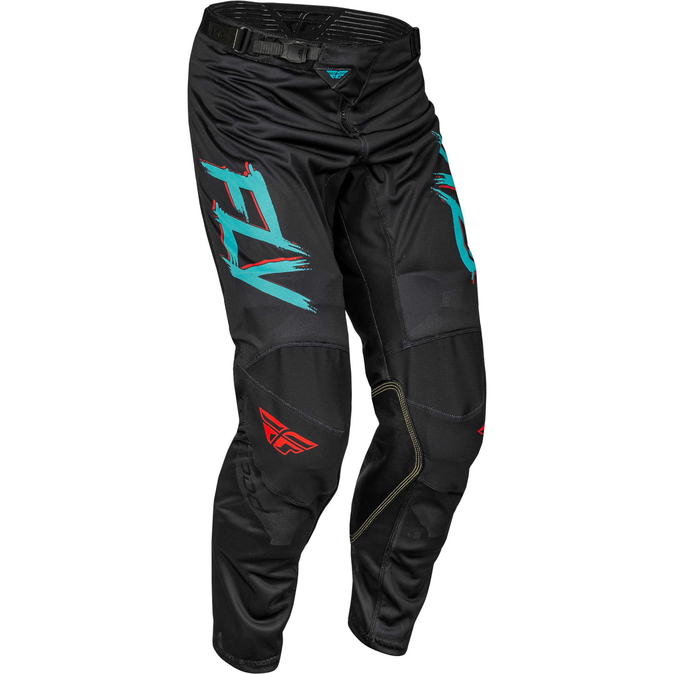 FLY RACING KINETIC MESH RAVE PANTS RED/BLACK/MINT SZ 28
