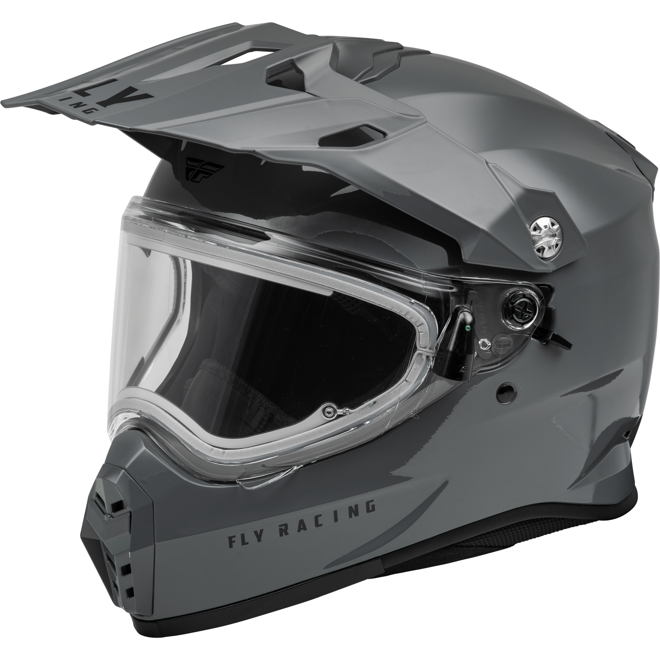 FLY RACING TREKKER CW SOLID HELMET ELEC SHLD GREY SM