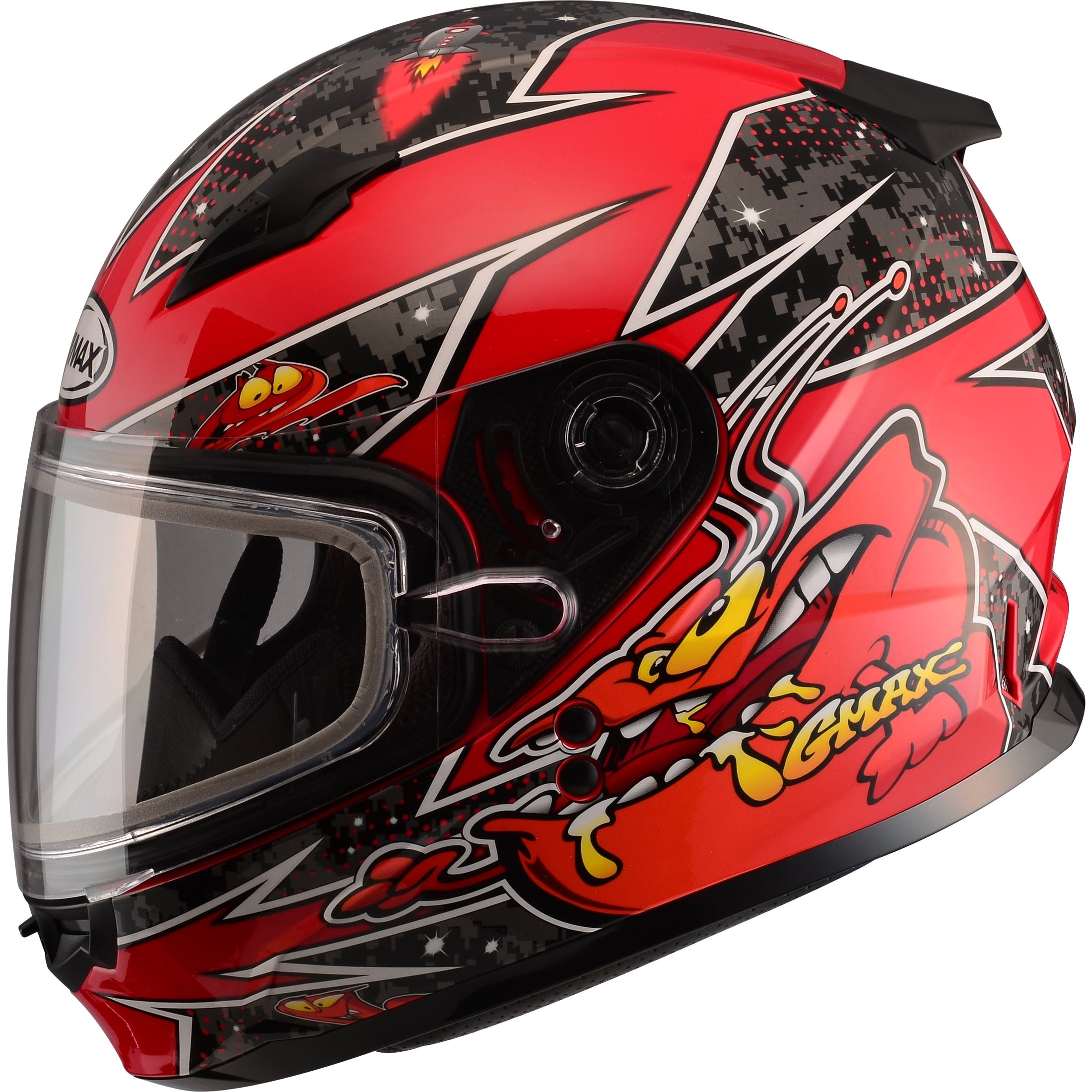 GMAX YOUTH GM-49Y ALIEN SNOW HELMET RED YM